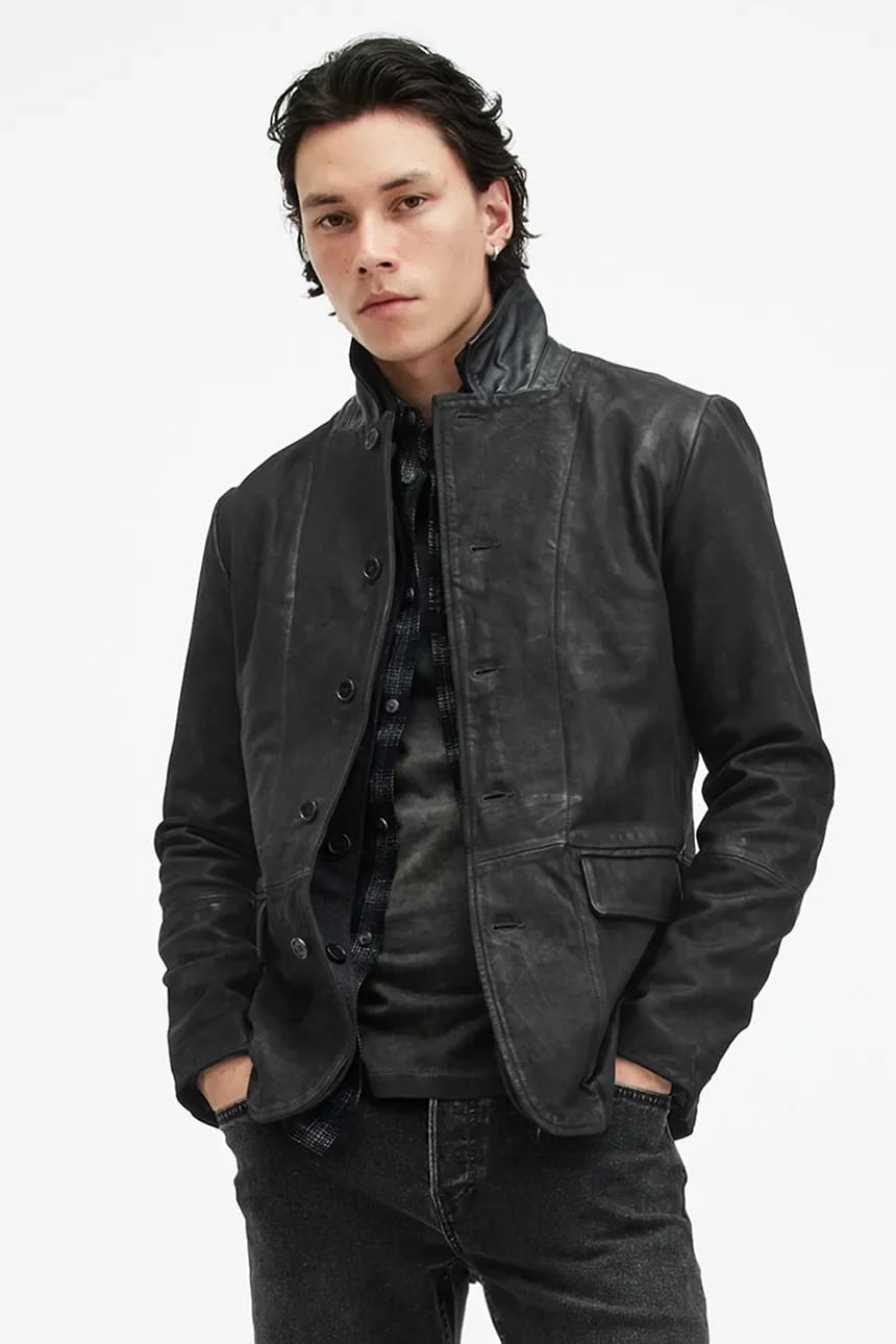 SURVEY LTHR BLAZER кожаная куртка