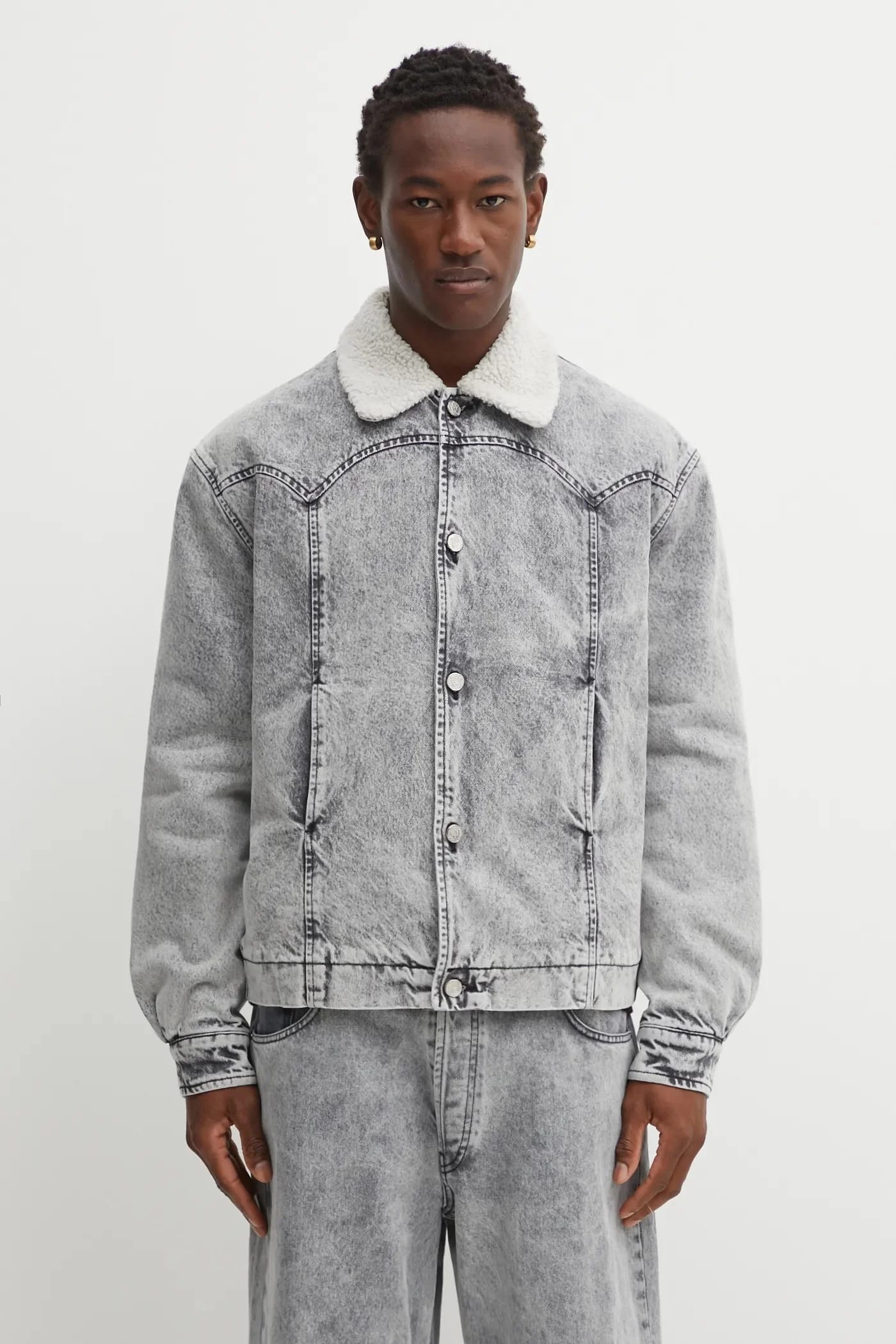 Джинсовая куртка Sherpa Denim Car Coat