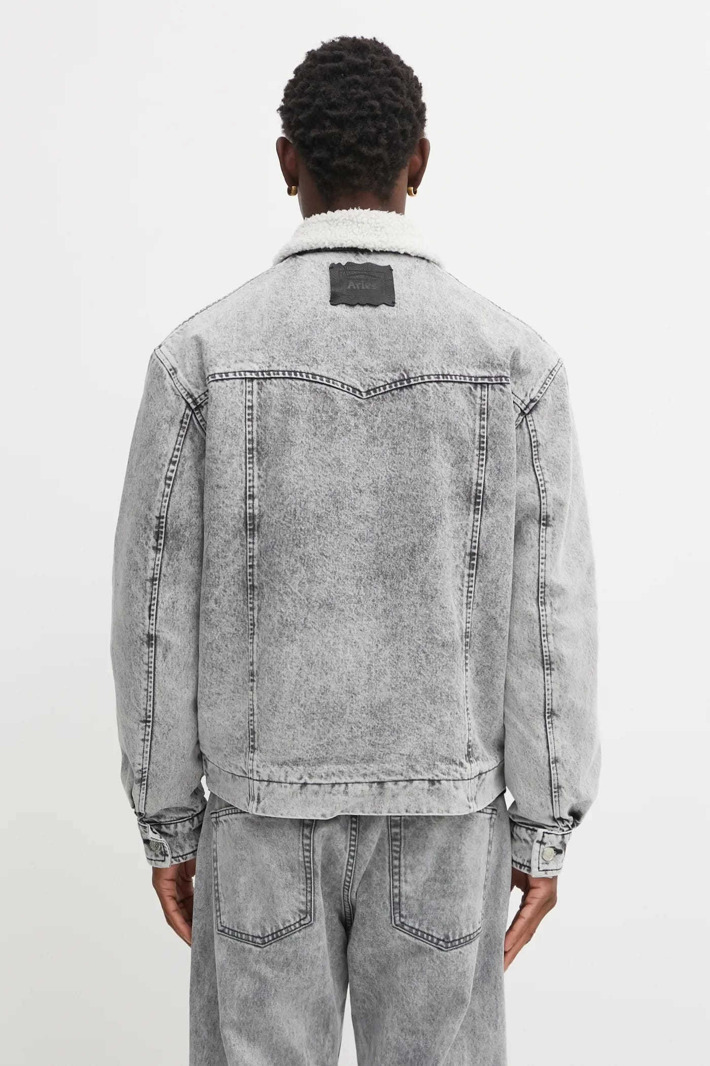 Джинсовая куртка Sherpa Denim Car Coat - фото 3