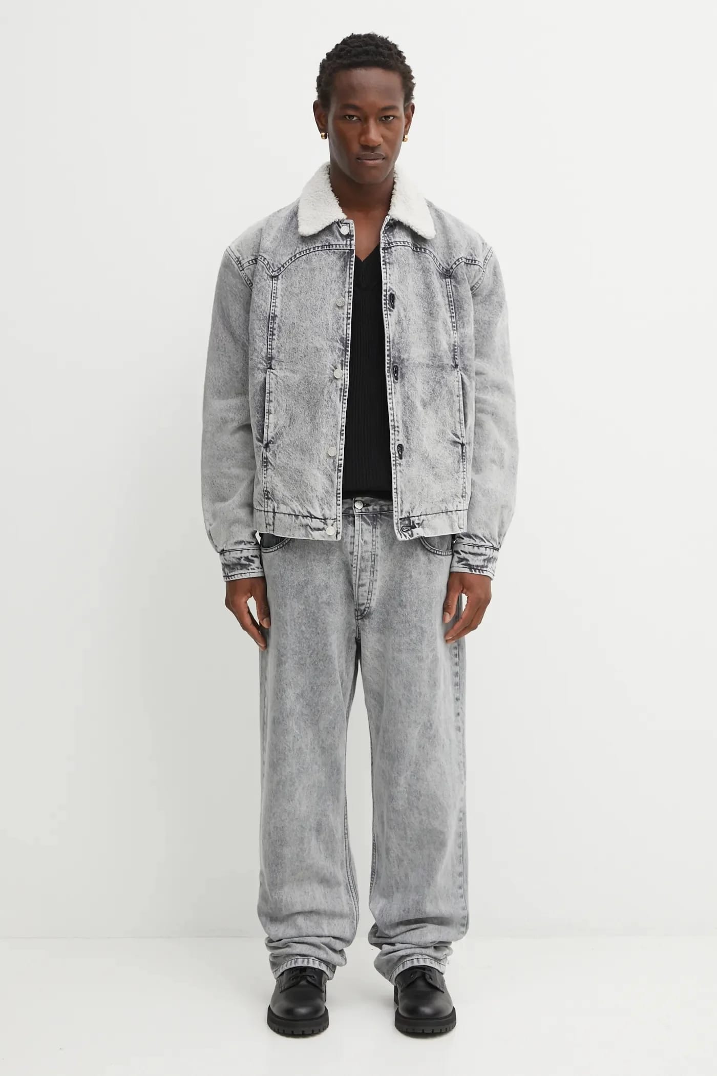 Джинсовая куртка Sherpa Denim Car Coat - фото 6