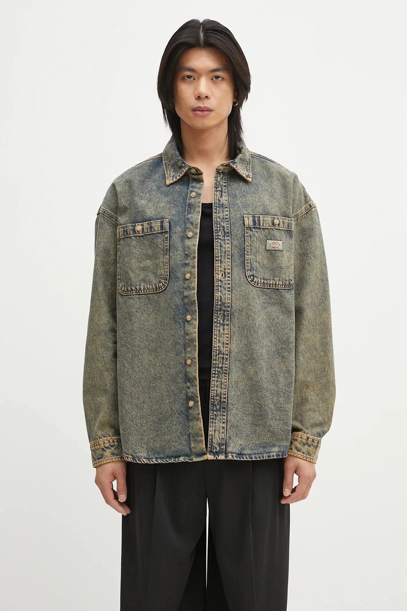 Houston Ls Shirt Желтая джинсовая куртка Fade Indigo