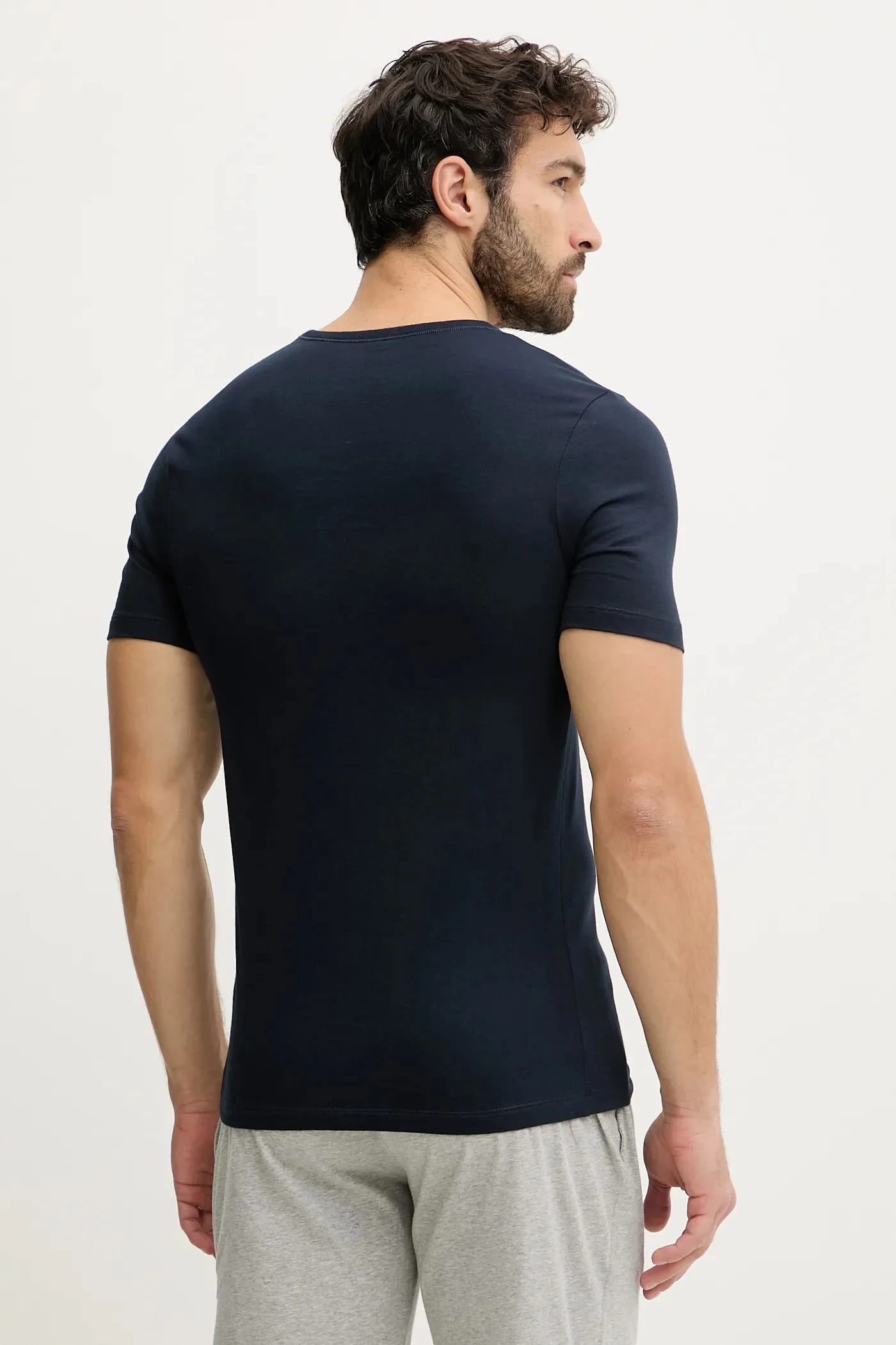 Комплект из 3 футболок из хлопка TShirtRN 3P Classic военно-морской для мужчин - фото 7