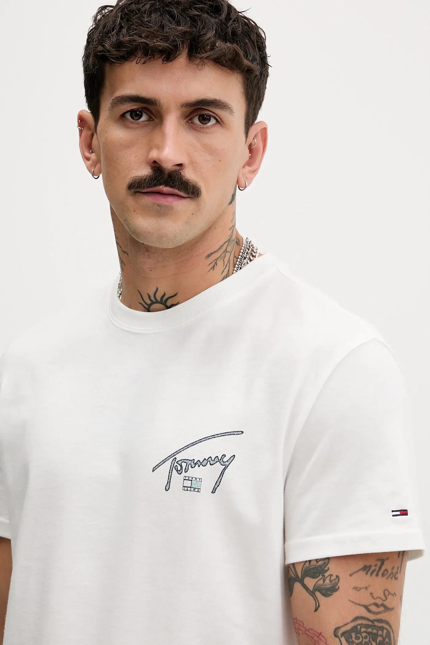 Хлопковая футболка белая для мужчин - фото 4