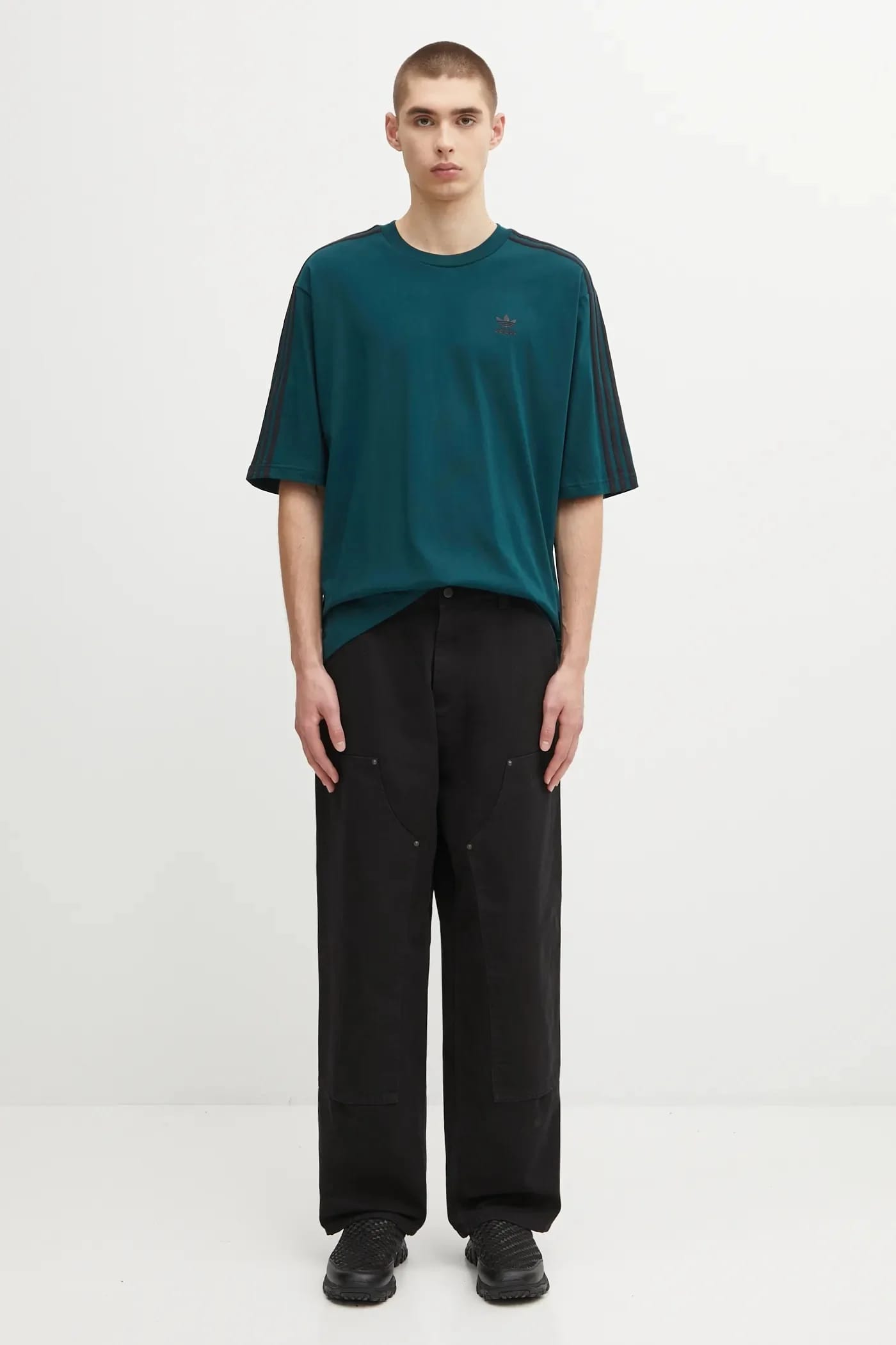 Футболка Oversize из хлопка зеленая для мужчин - фото 5