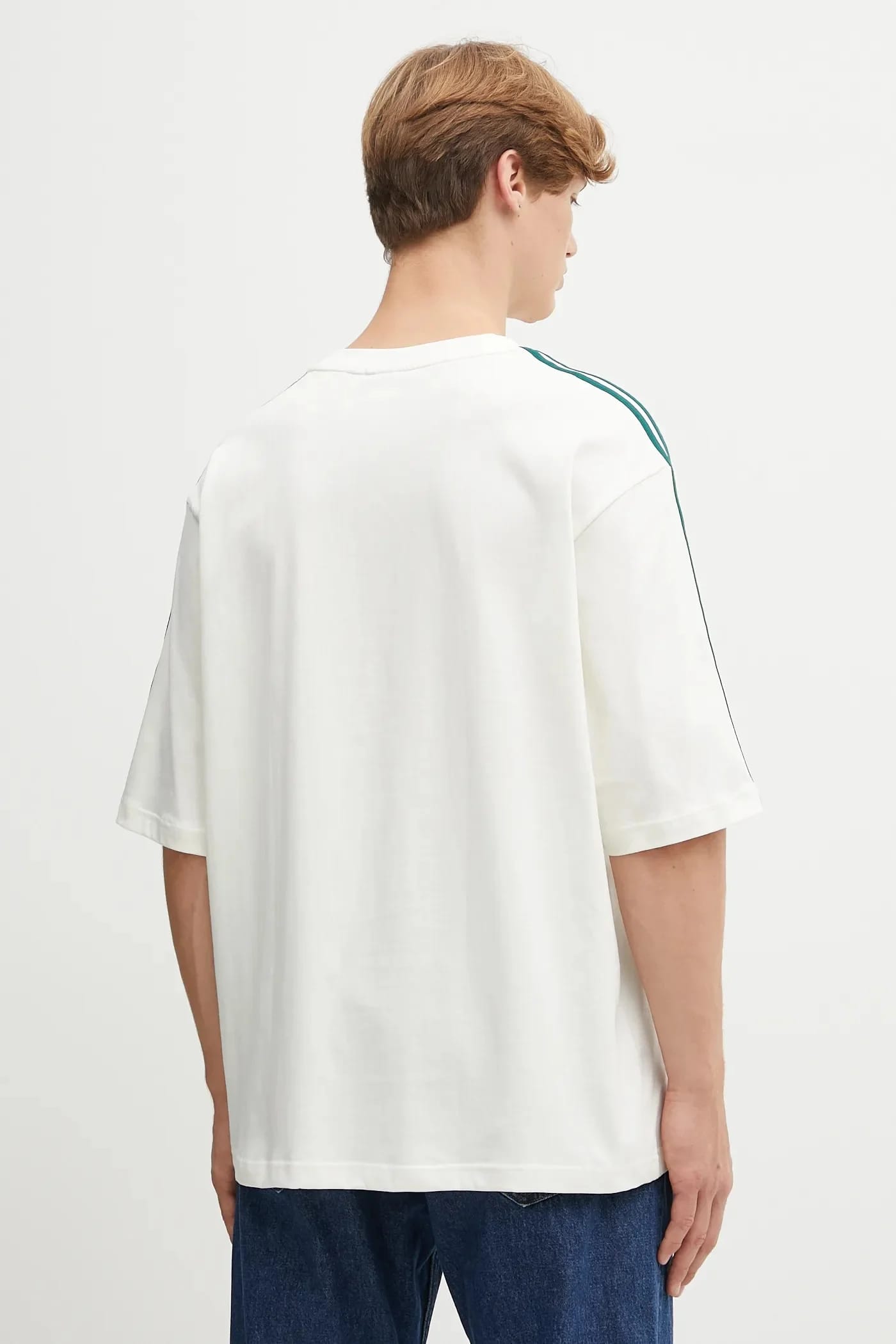 Футболка Oversize из хлопка бежевая для мужчин - фото 3