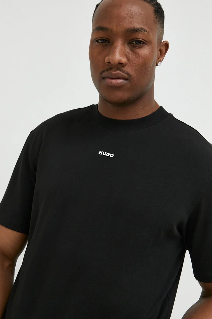 футболка Dapolino из хлопка черная для мужчин - фото 4