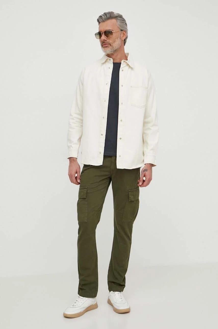 Брюки Agent Pant из хлопка зеленые для мужчин - фото 2