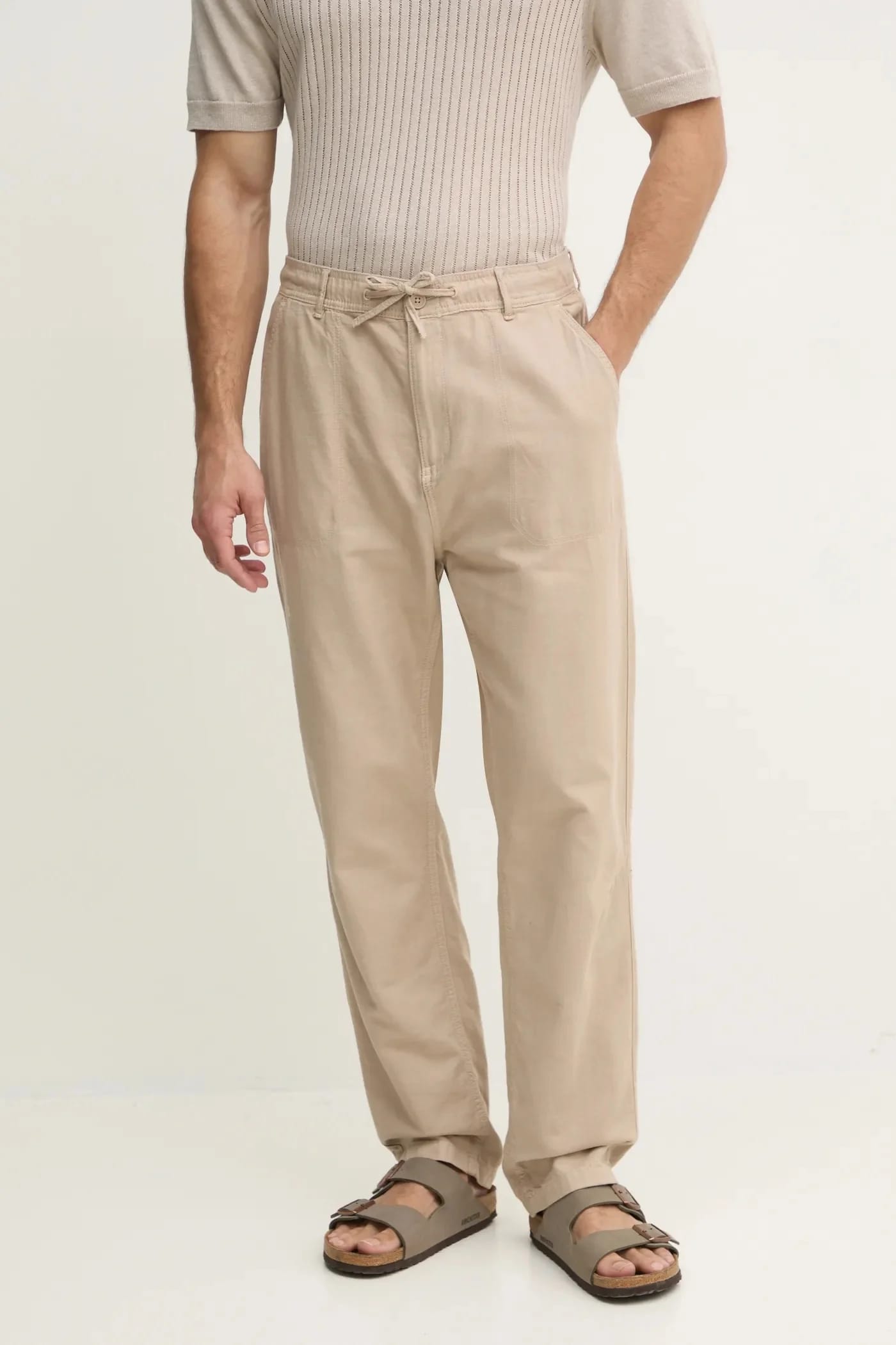 Брюки из смесового льна БРЮКИ LINEN PULL On БРЮКИ