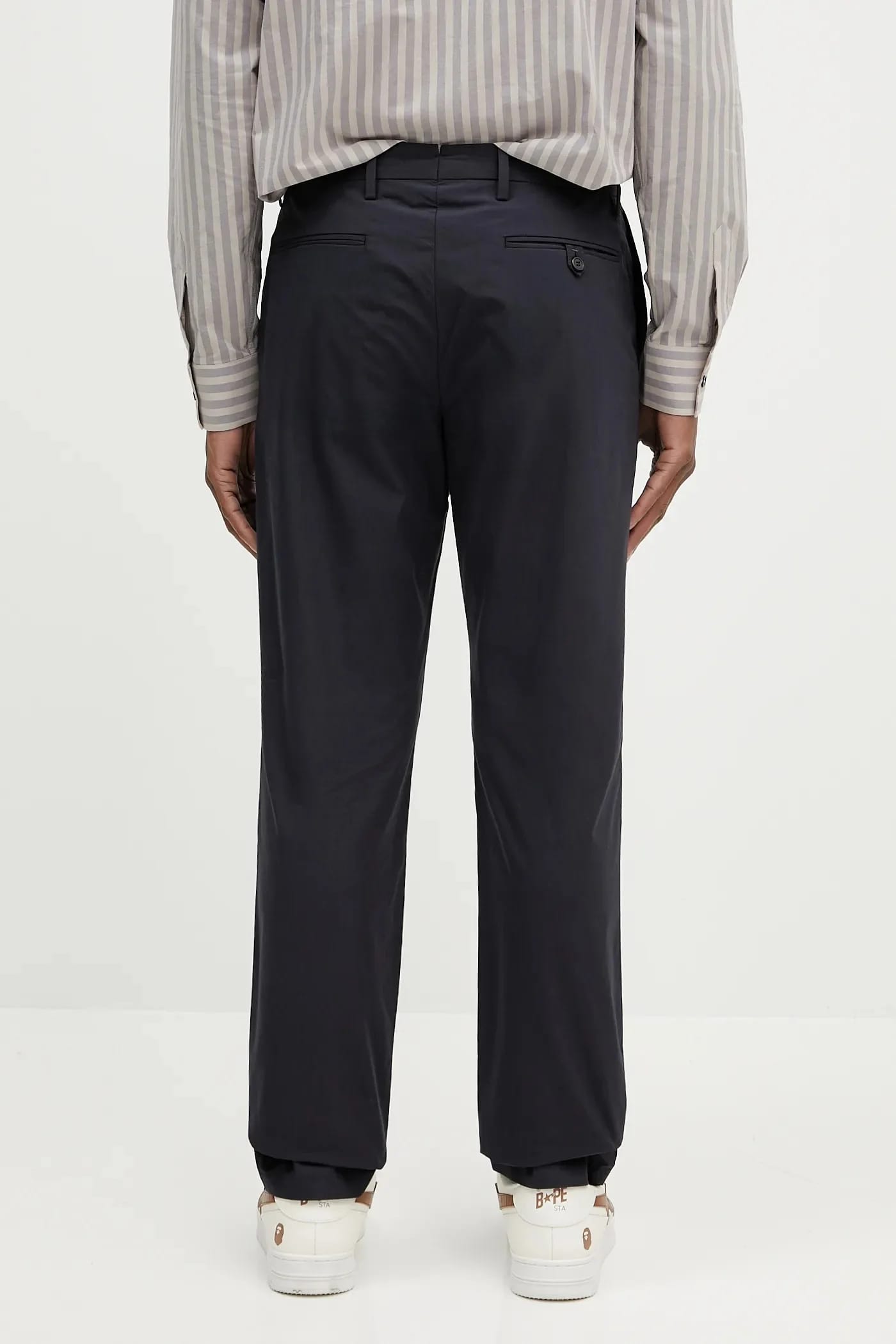 Хлопковые брюки военно-морской для мужчин - фото 3
