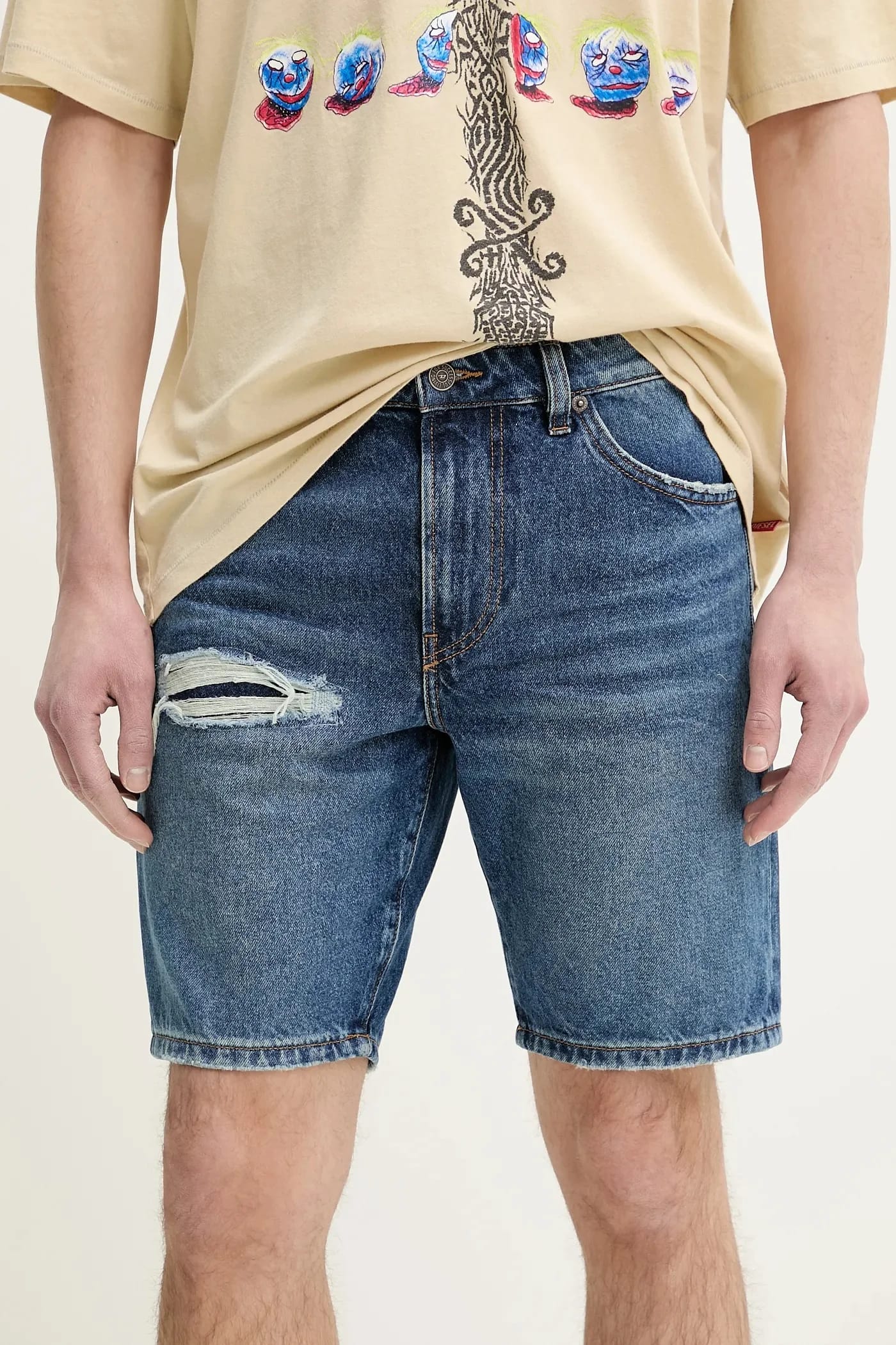 джинсовые шорты D-FIN SHORTS