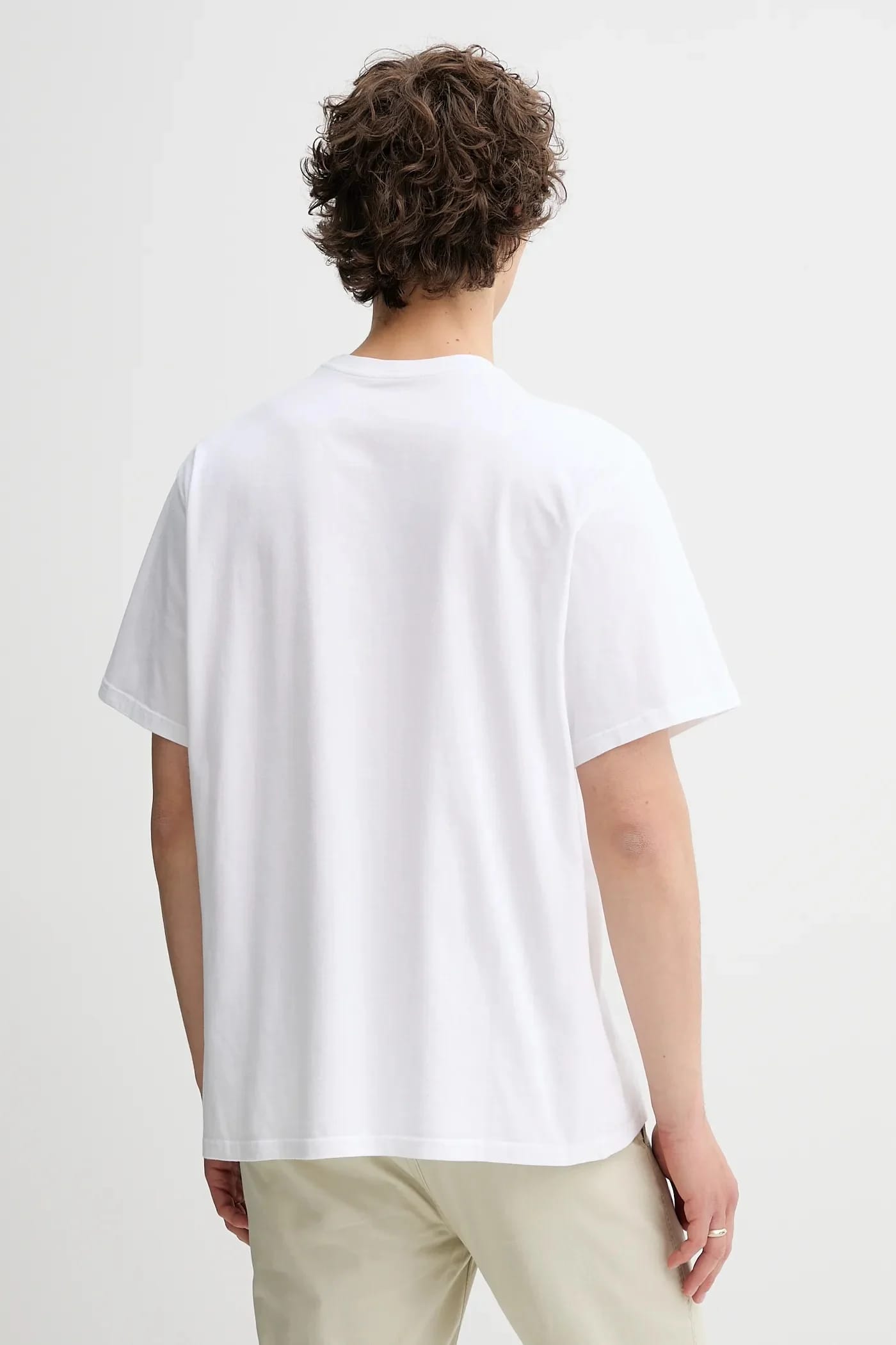 SS RELAXED FIT TEE хлопковая футболка белая для мужчин - фото 3