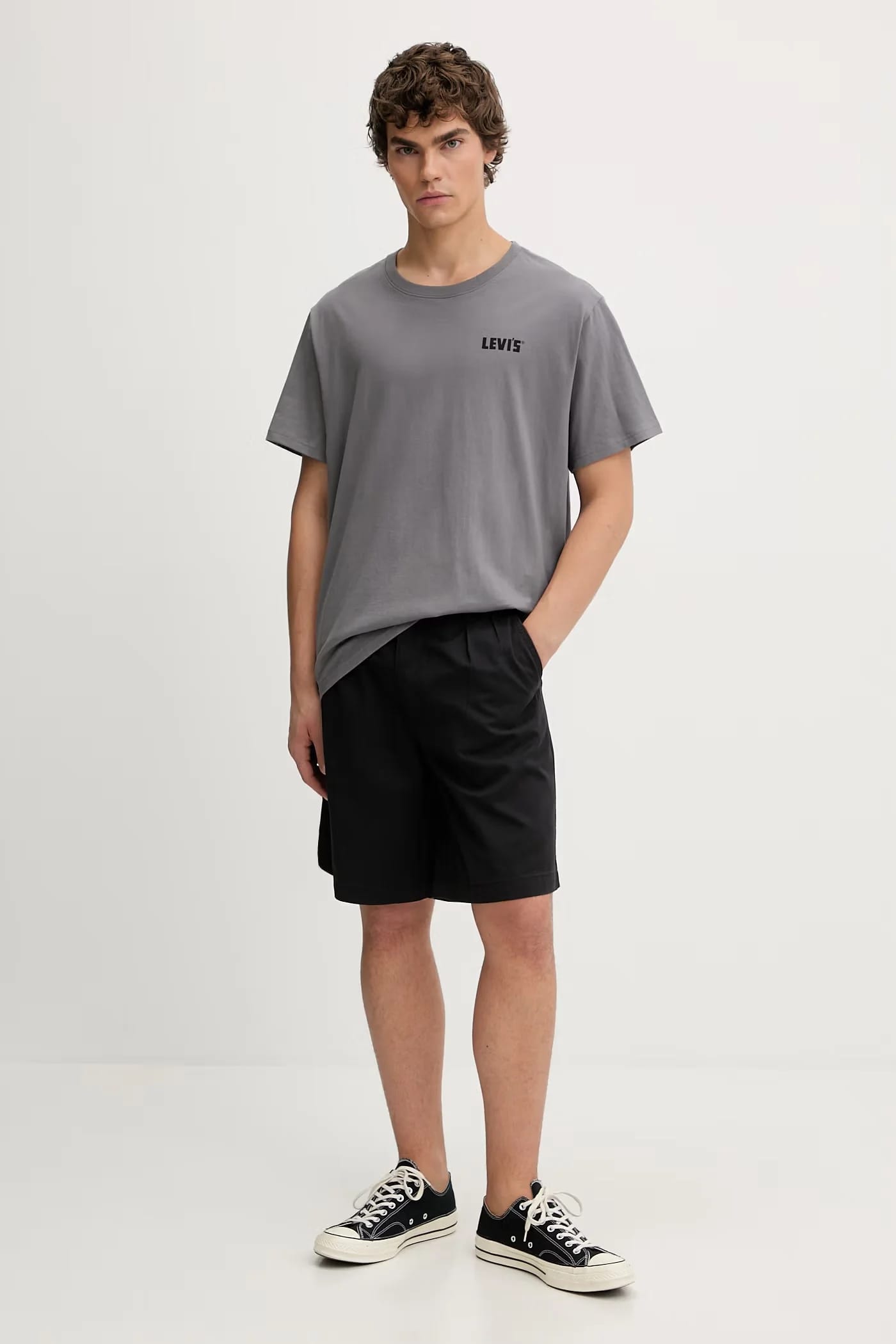 Хлопковая футболка SS RELAXED FIT серая для мужчин - фото 2