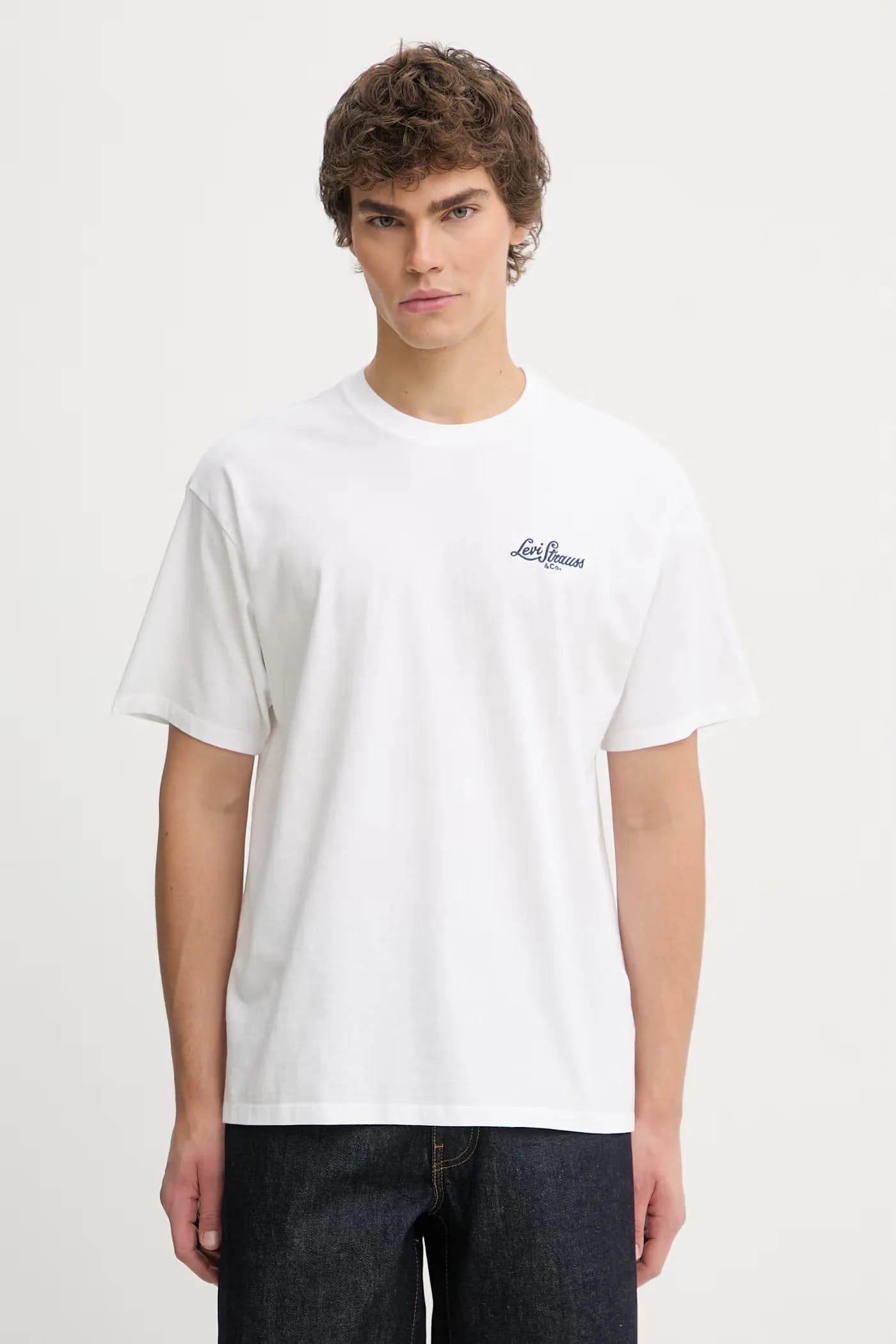 Хлопковая футболка VINTAGE FIT GRAPHIC белая для мужчин - фото 3