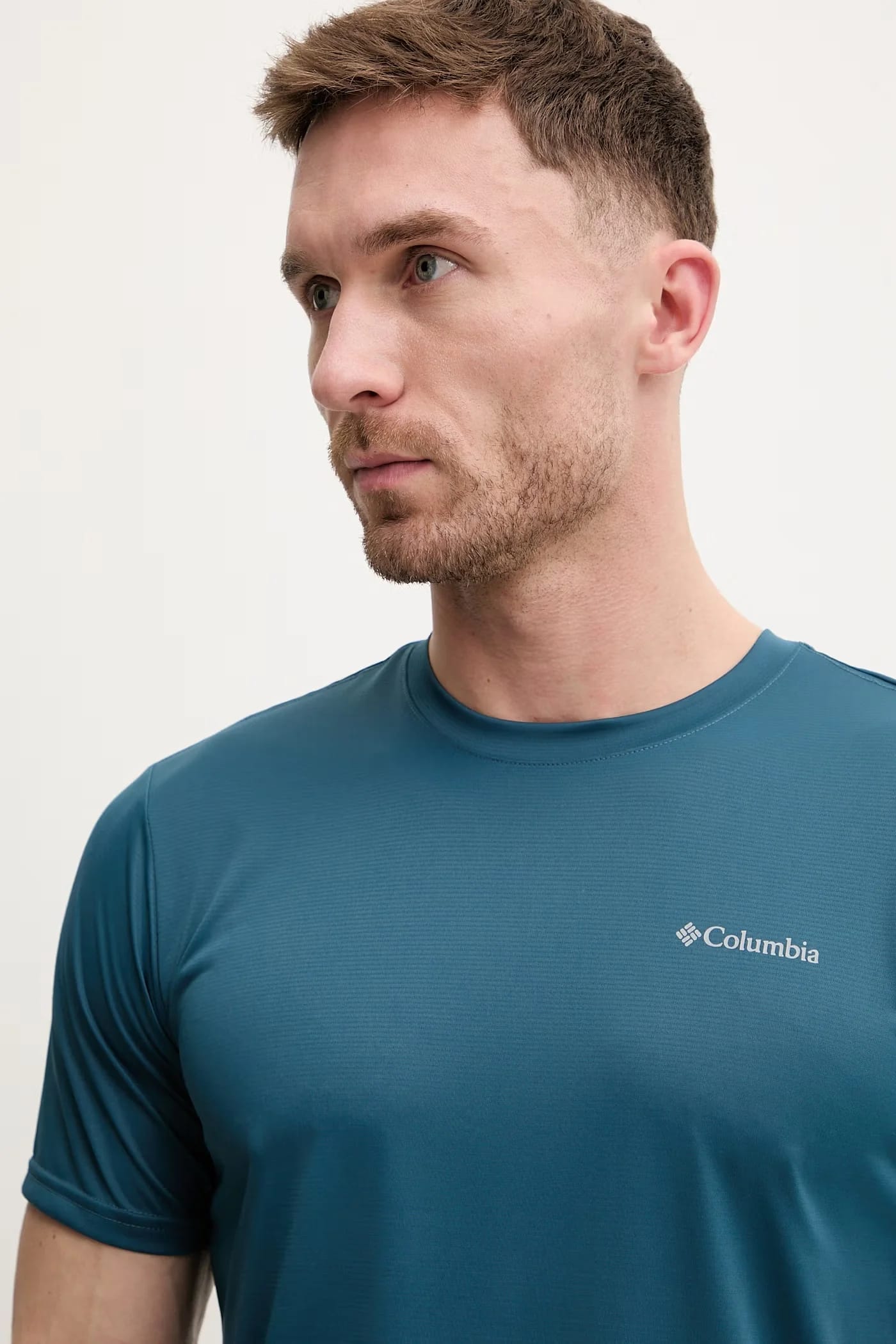 Columbia Спортивная футболка для походов бирюзовая для мужчин - фото 4