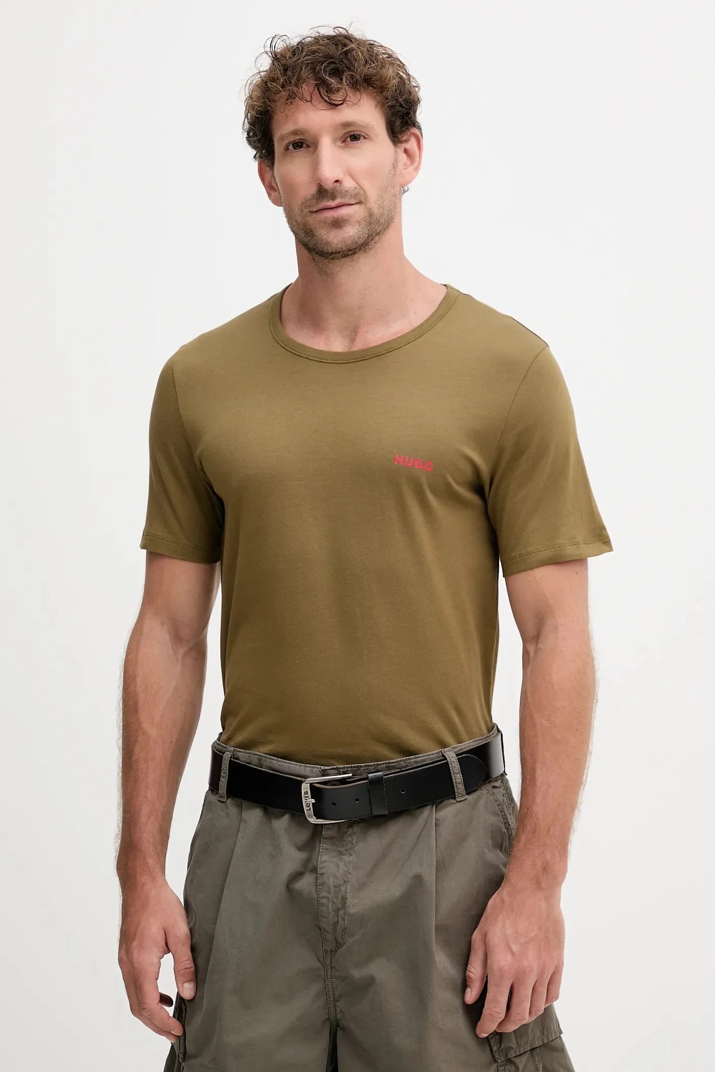 Комплект из 3 хлопковых футболок T-SHIRT RN TRIPLET P черный для мужчин - фото 3