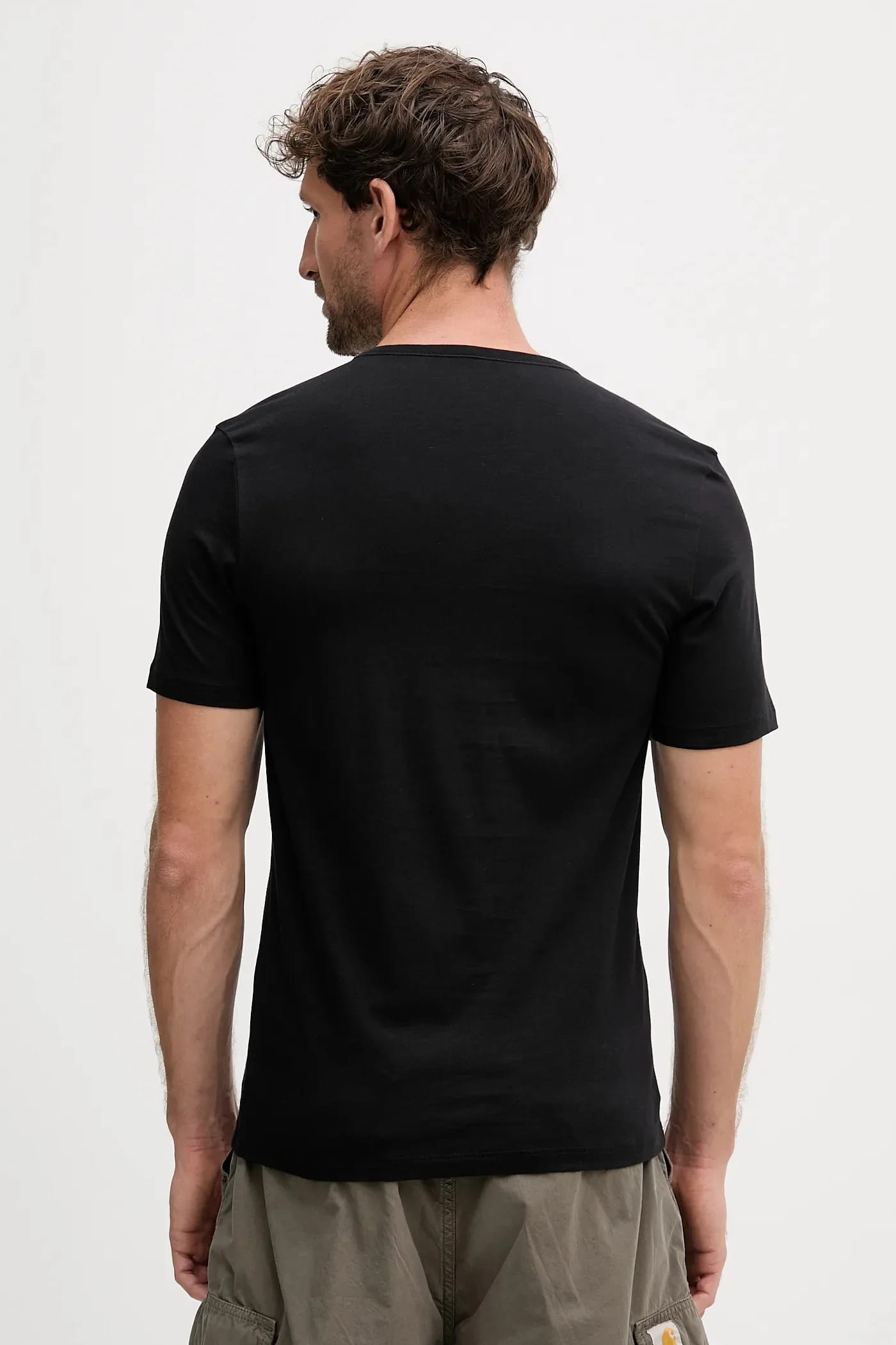 Комплект из 3 хлопковых футболок T-SHIRT RN TRIPLET P черный для мужчин - фото 4