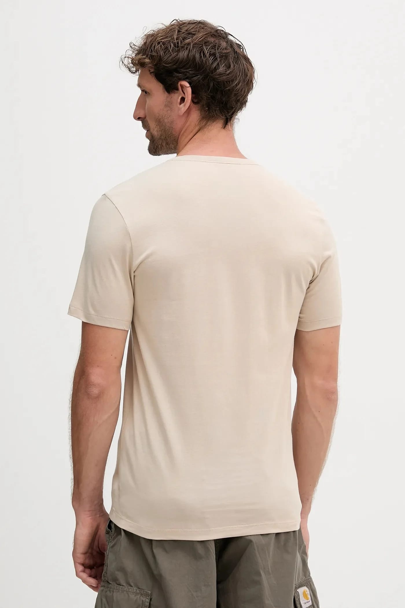 Комплект из 3 хлопковых футболок T-SHIRT RN TRIPLET P черный для мужчин - фото 5