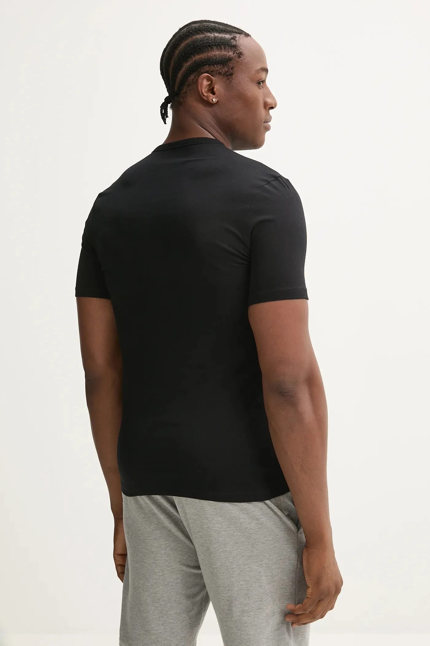 Комплект из 3 футболок из хлопка TShirtRN 3P Classic черная для мужчин - фото 4