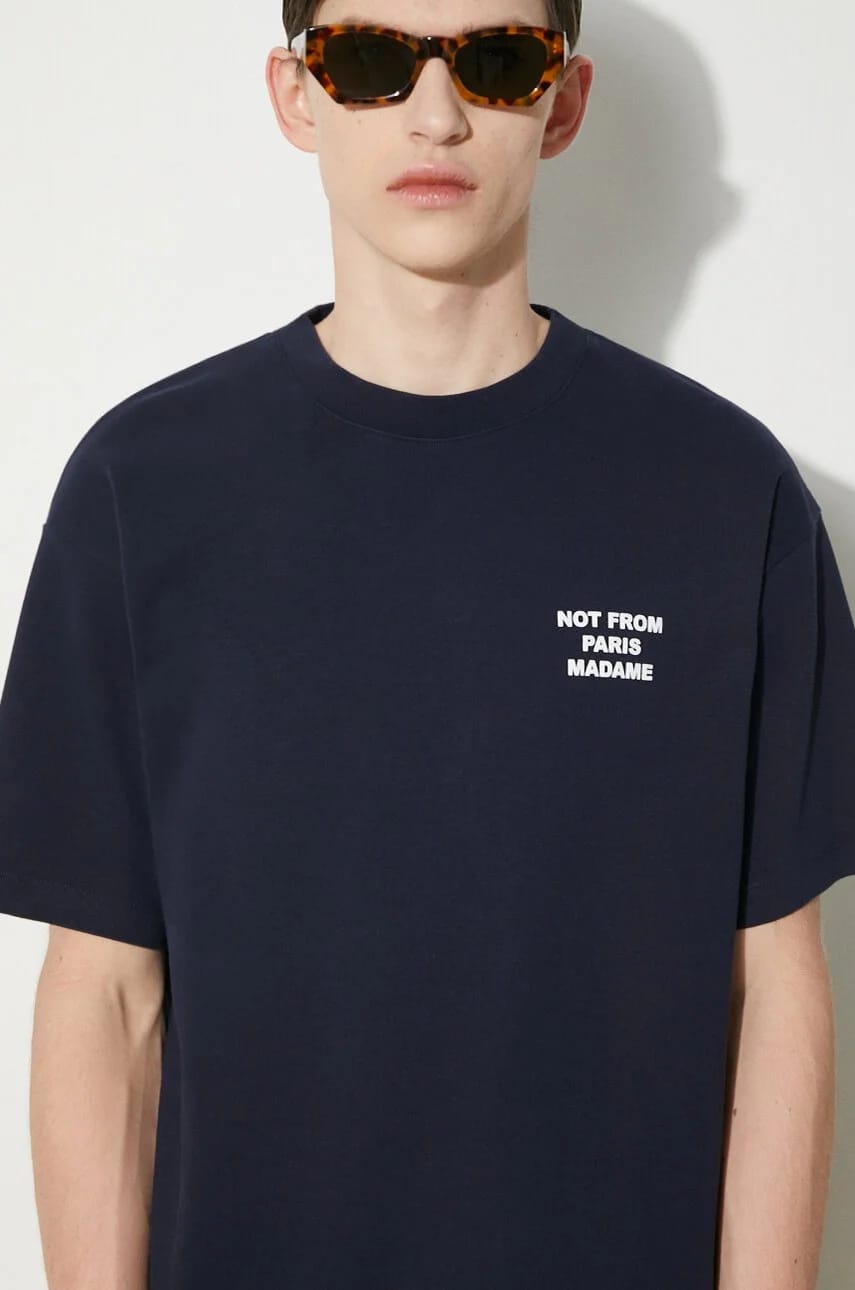 Le T-Shirt Хлопковая футболка со слоганом военно-морской для мужчин - фото 2