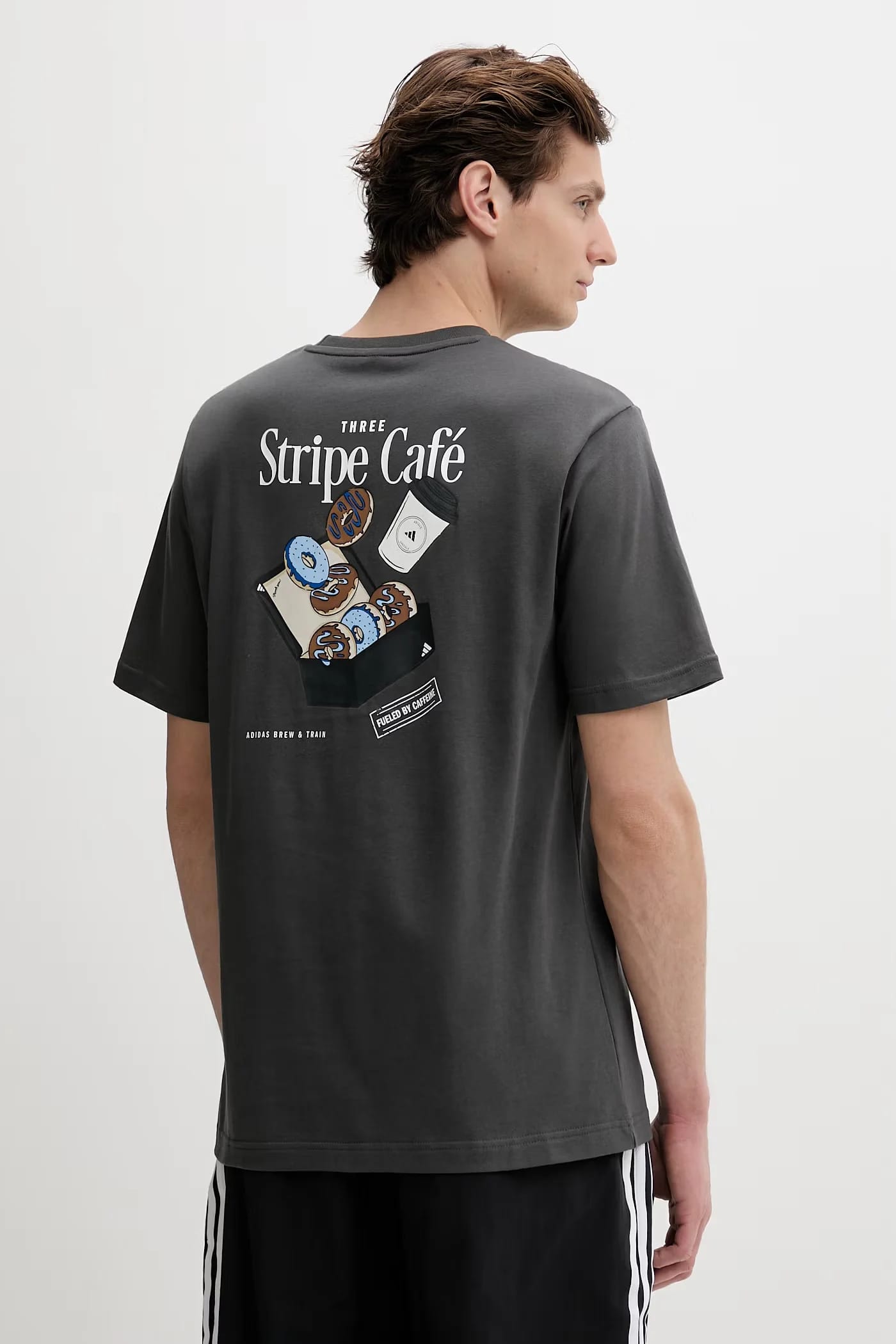 Хлопковая футболка Coffee Cafe серая для мужчин