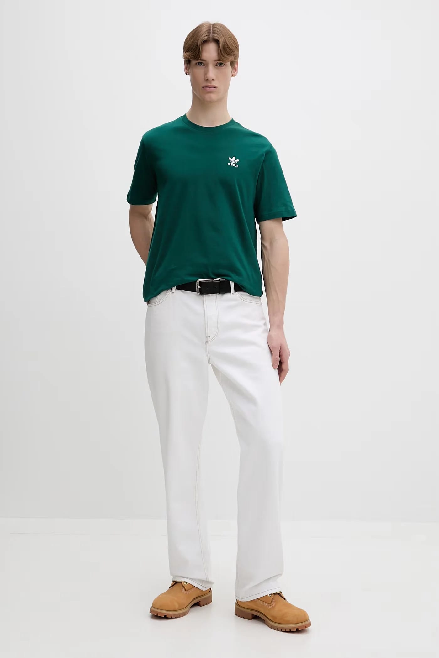 Хлопковая футболка с изображением трилистника зеленая для мужчин - фото 2
