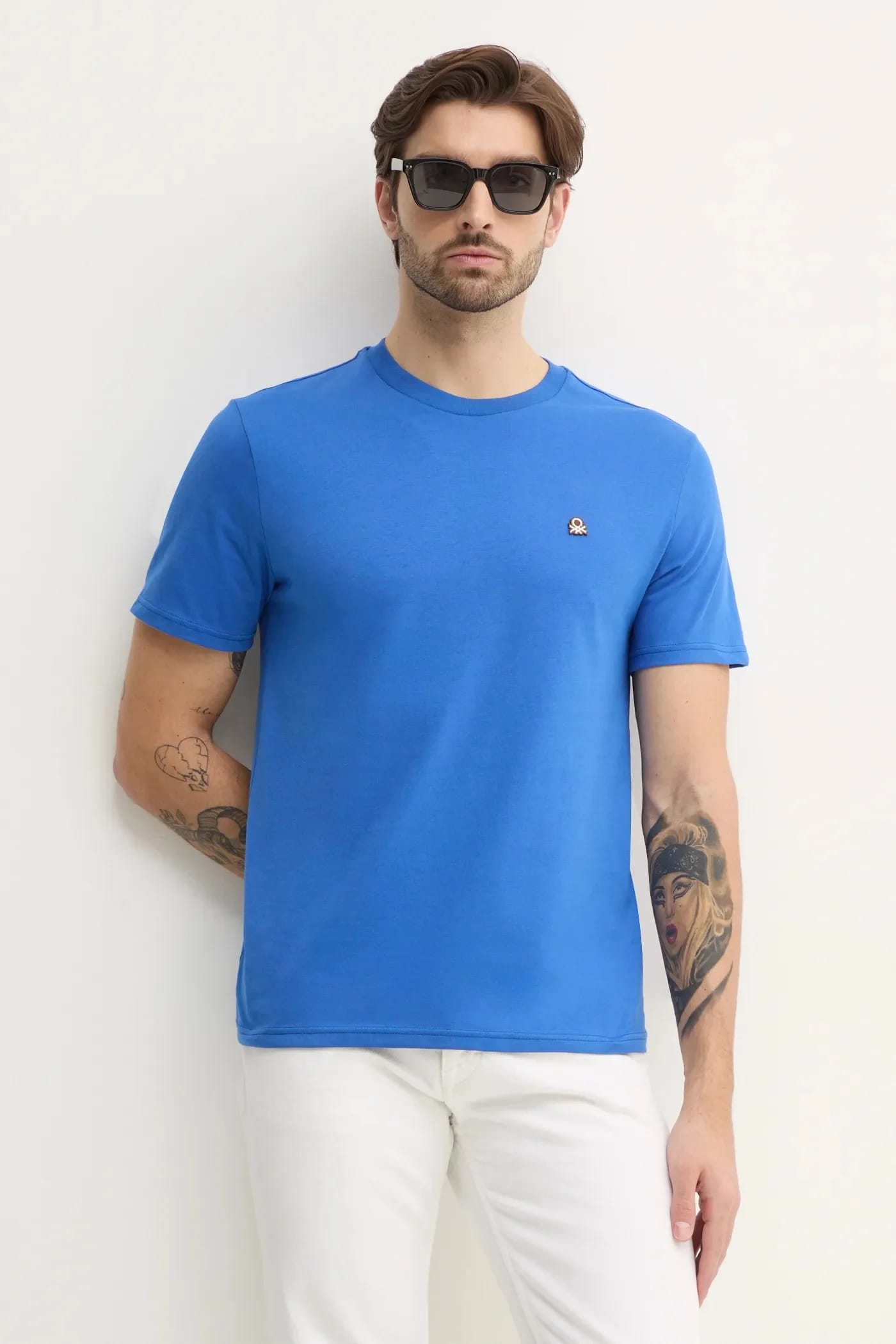 Хлопковая футболка фиолетовая для мужчин
