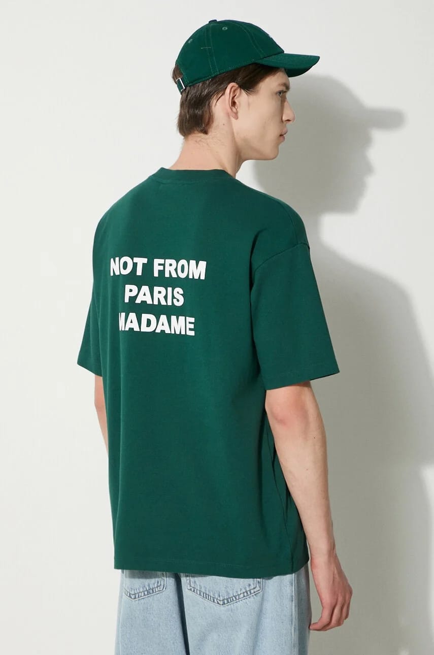 Le T-Shirt Хлопковая футболка со слоганом зеленая для мужчин