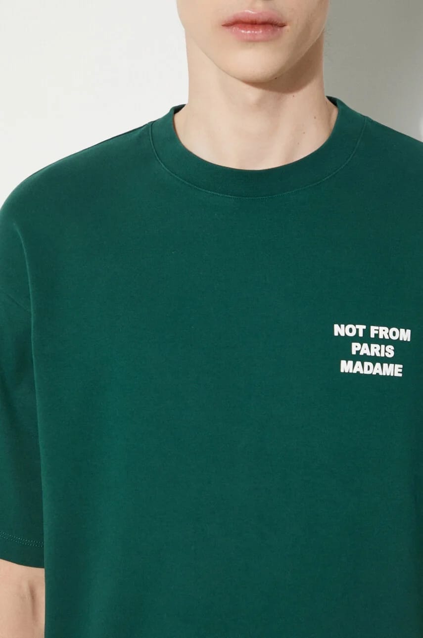 Le T-Shirt Хлопковая футболка со слоганом зеленая для мужчин - фото 5