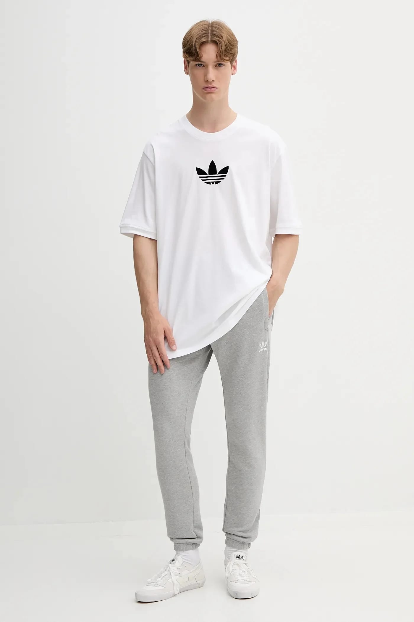 Футболка Oversize из хлопка белая для мужчин - фото 2