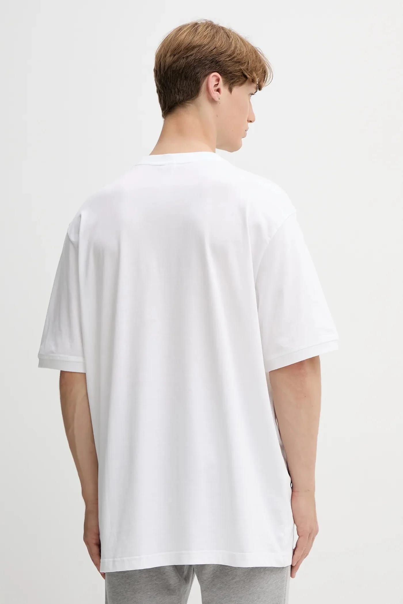 Футболка Oversize из хлопка белая для мужчин - фото 3
