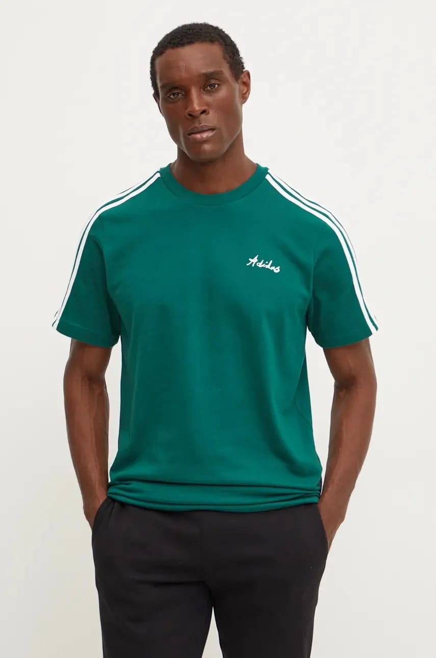 Хлопковая футболка зеленая для мужчин
