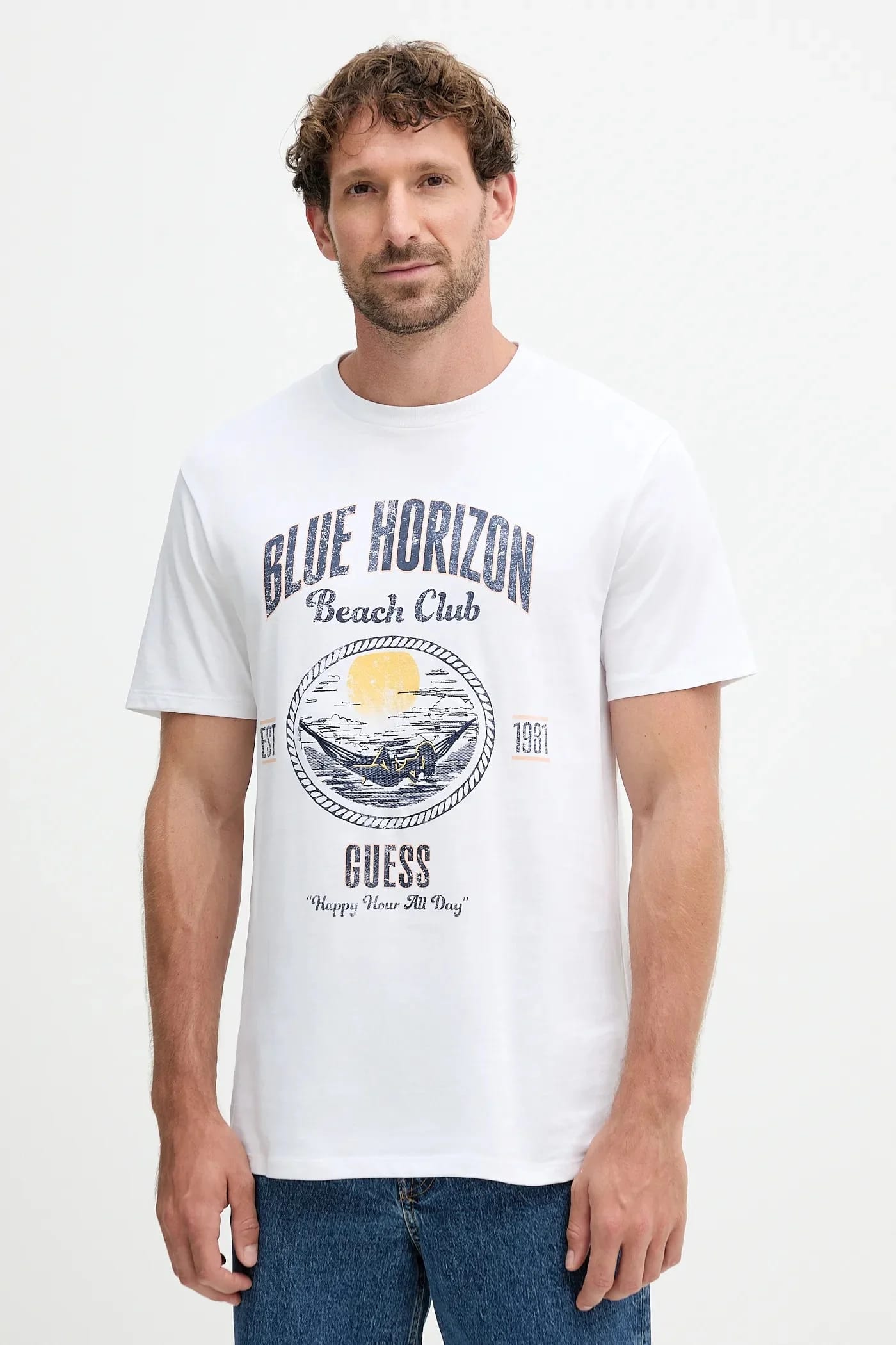 Хлопковая футболка белая для мужчин