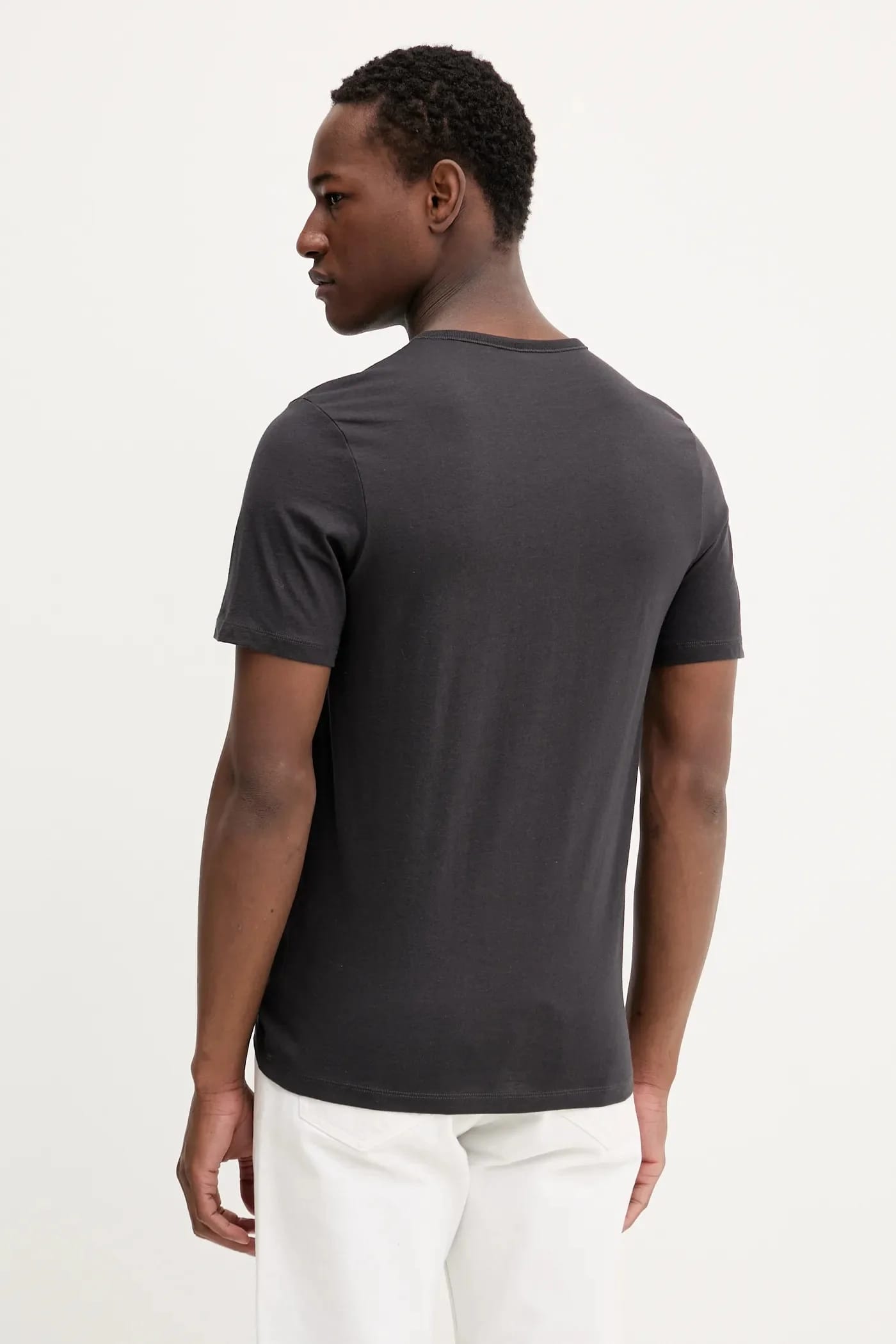 Комплект из 3 футболок из хлопка TShirtRN 3P Classic серая для мужчин - фото 4
