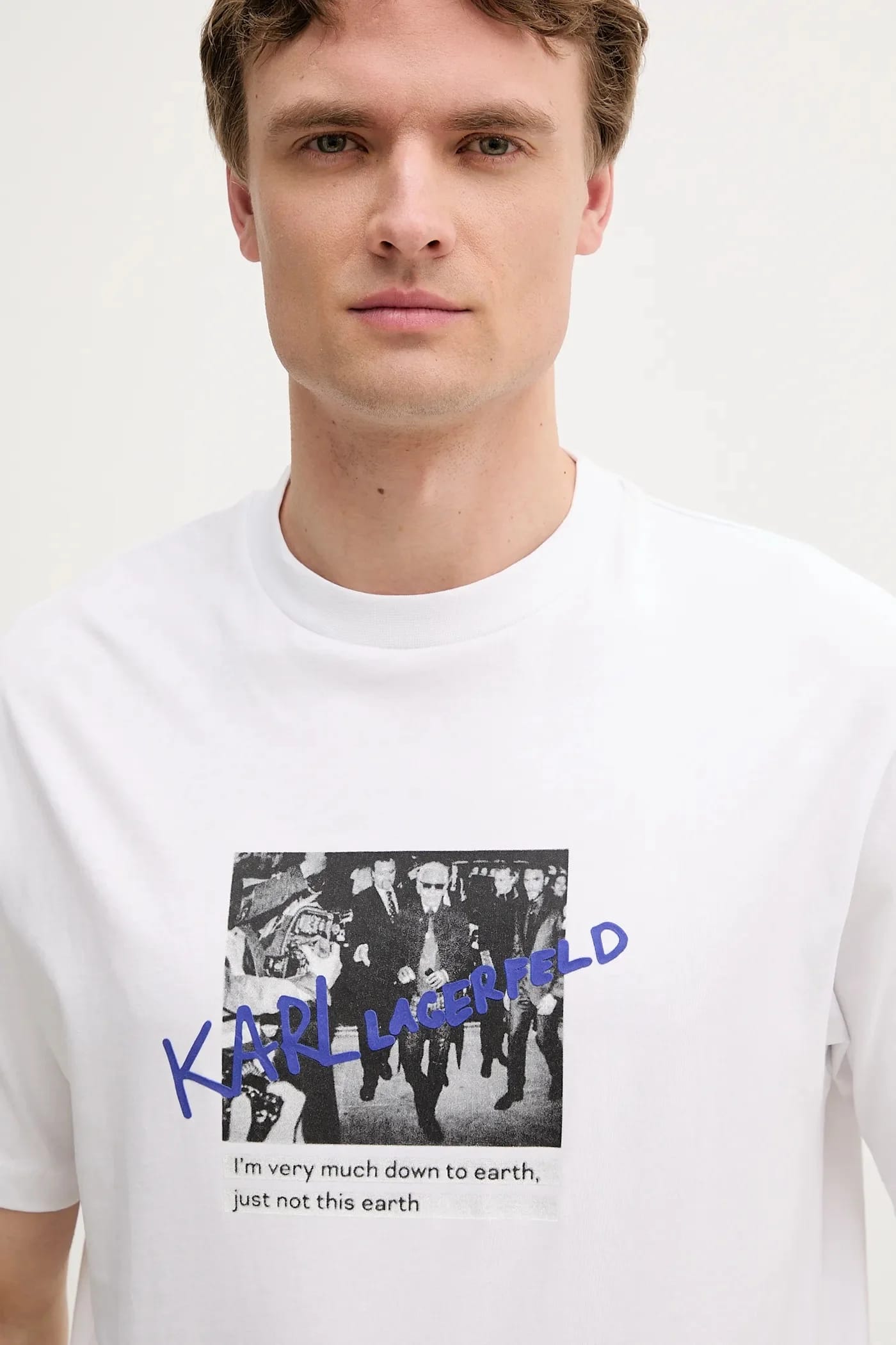 Хлопковая футболка белая для мужчин - фото 4