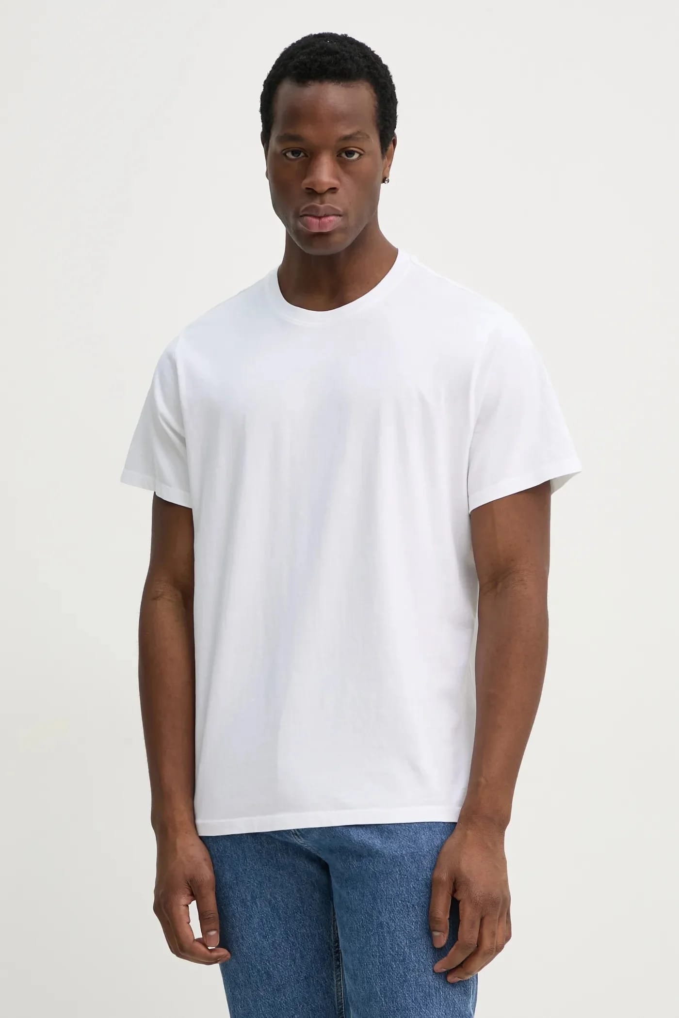 Футболка THE ESSENTIAL TEE из хлопка белая для мужчин
