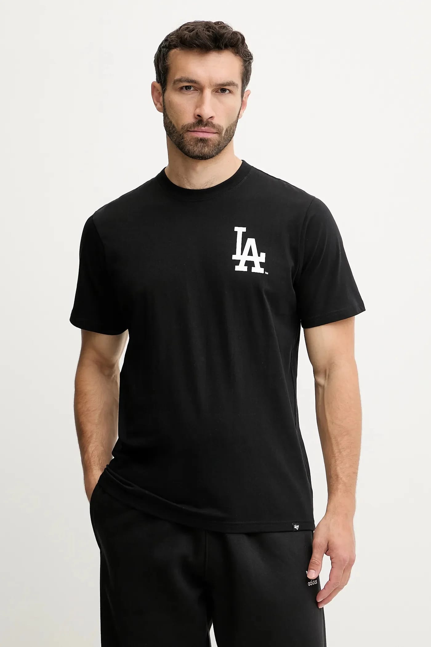 Хлопковая футболка MLB Los Angeles Dodgers черная для мужчин