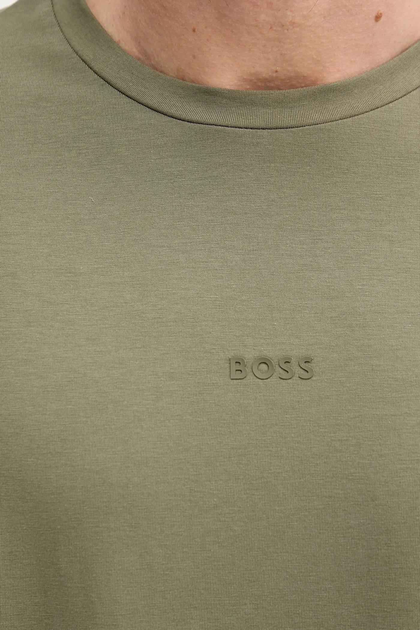 BOSS Футболка «Чуп» зеленая для мужчин - фото 4