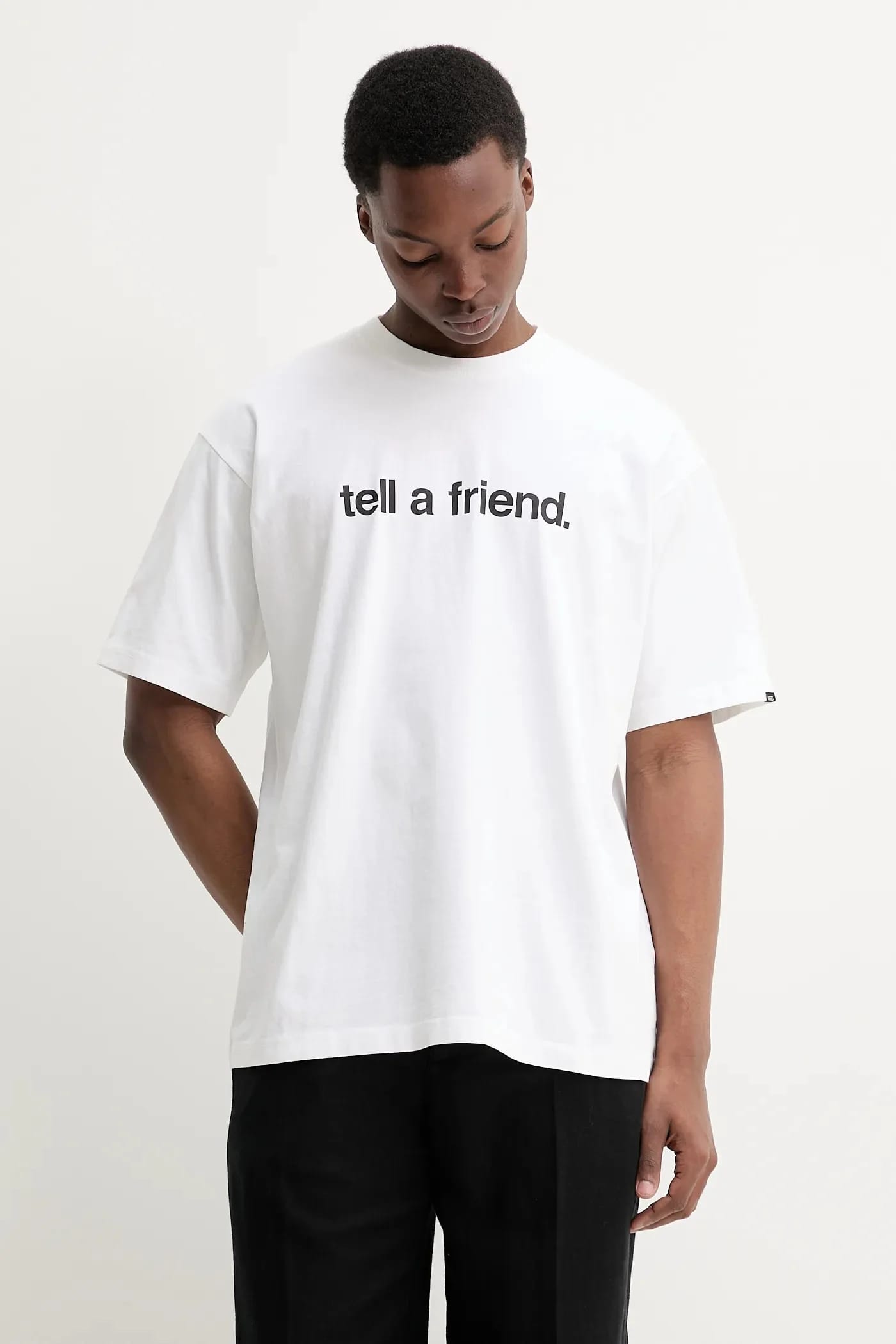 Хлопковая футболка белая для мужчин