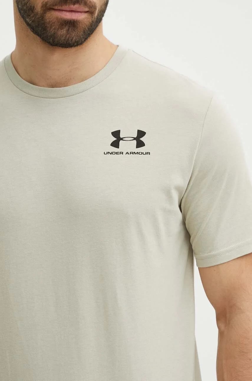 Спортивная футболка SPORTSTYLE LEFT CHEST зеленая для мужчин - фото 5