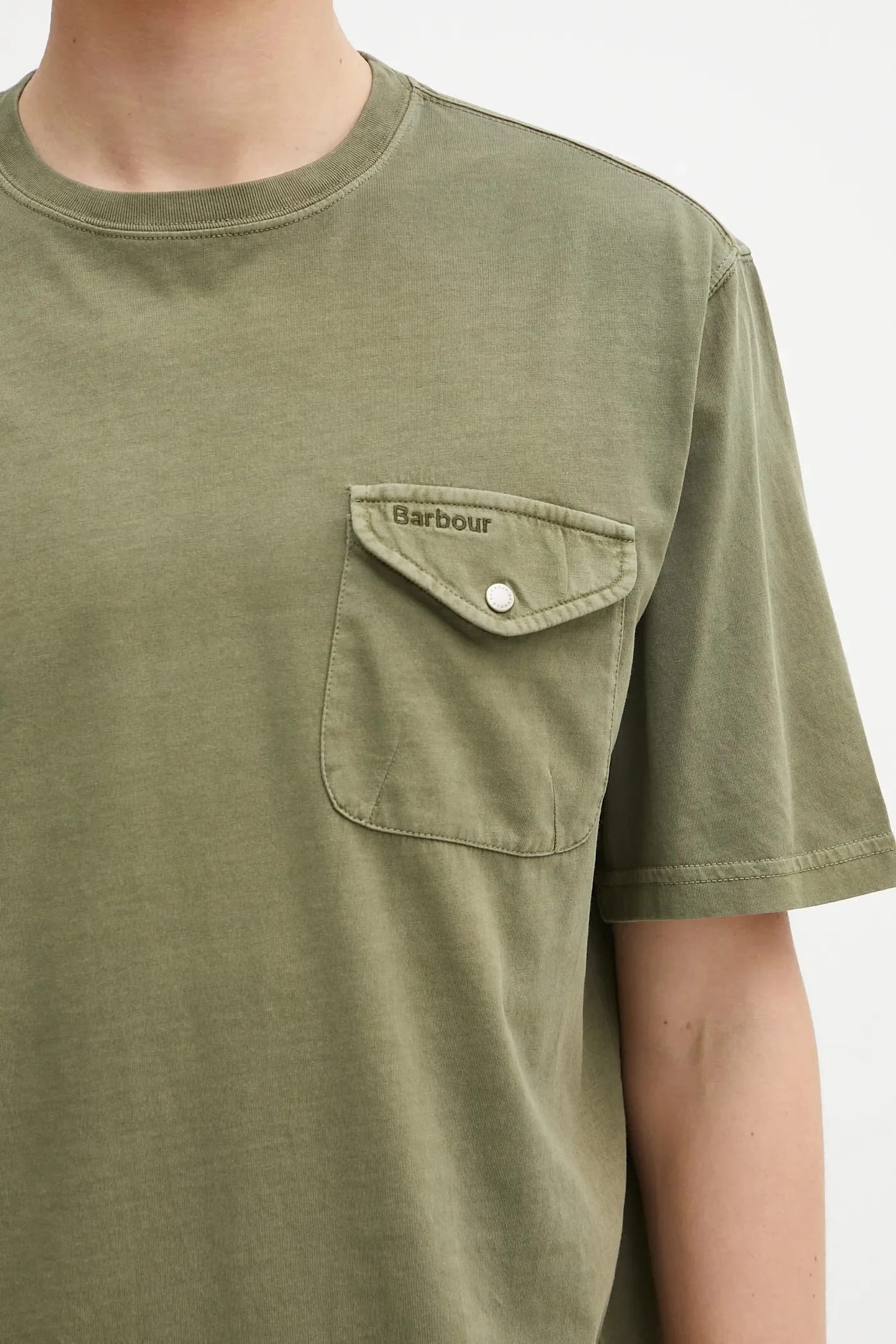 Хлопковая футболка Barbour Футболка свободного кроя Newstreet - фото 4