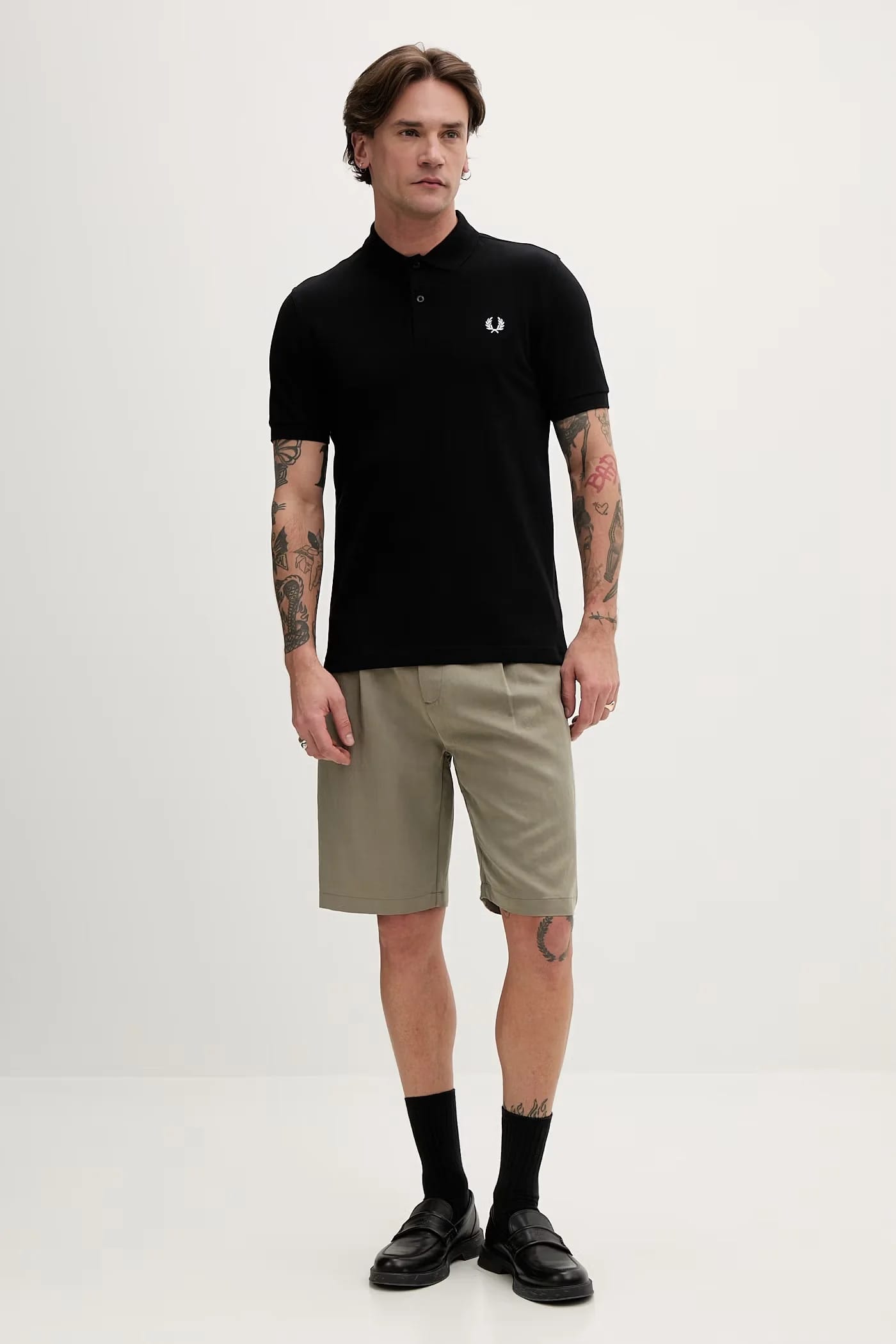 Однотонная рубашка-поло из хлопка Fred Perry - фото 2