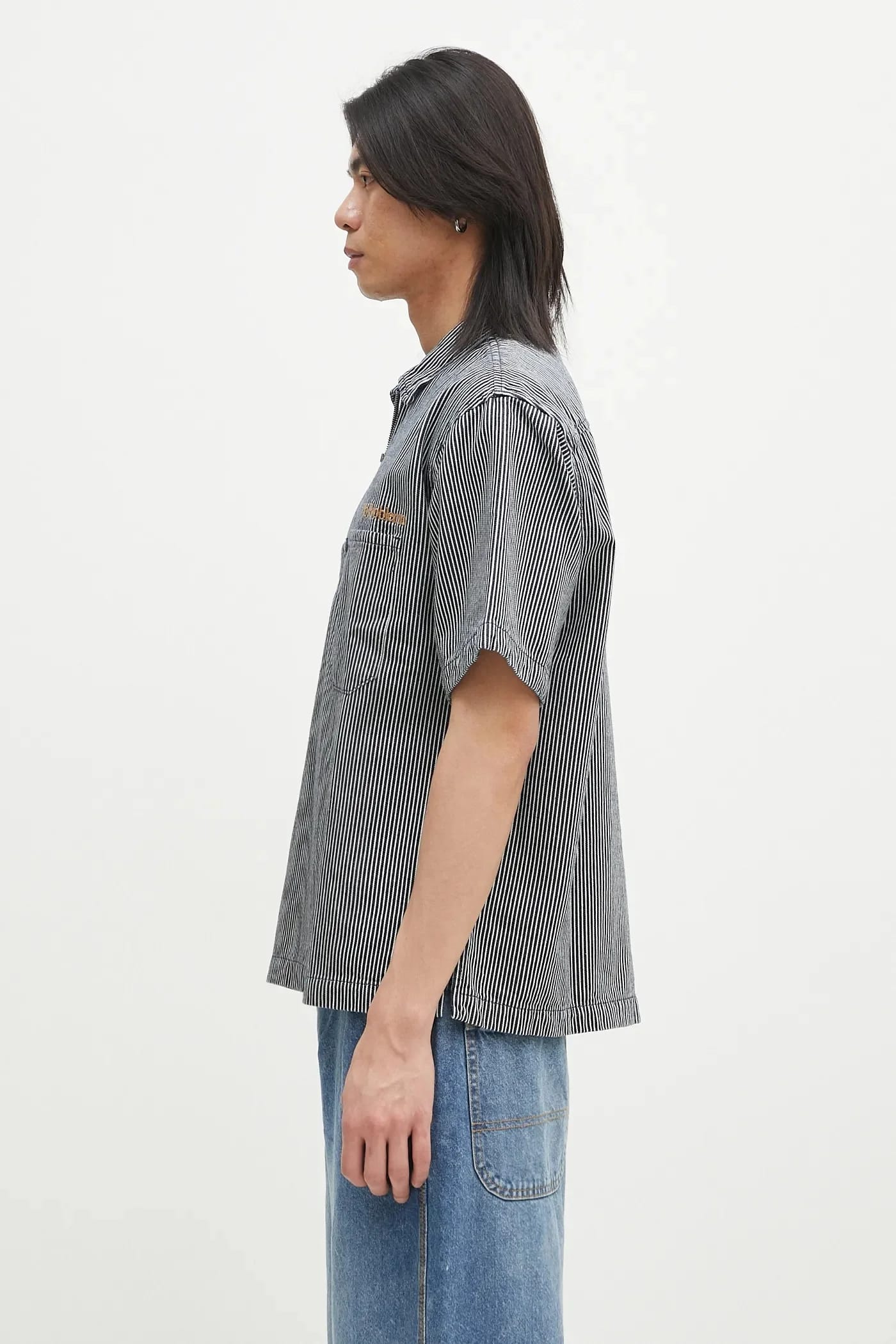 Хлопковая рубашка-поло Mini Issueo SS Work Shirt - Джинсовый - фото 2