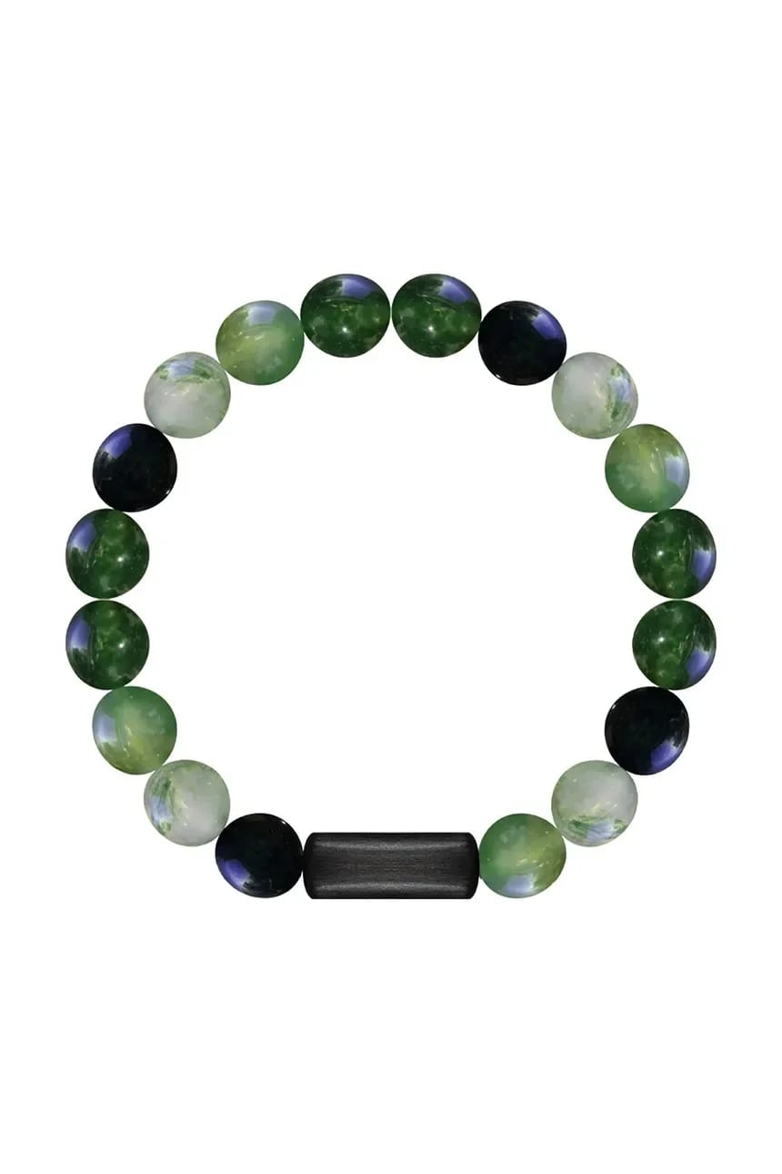Браслет с камнями Natural Stones черный для мужчин