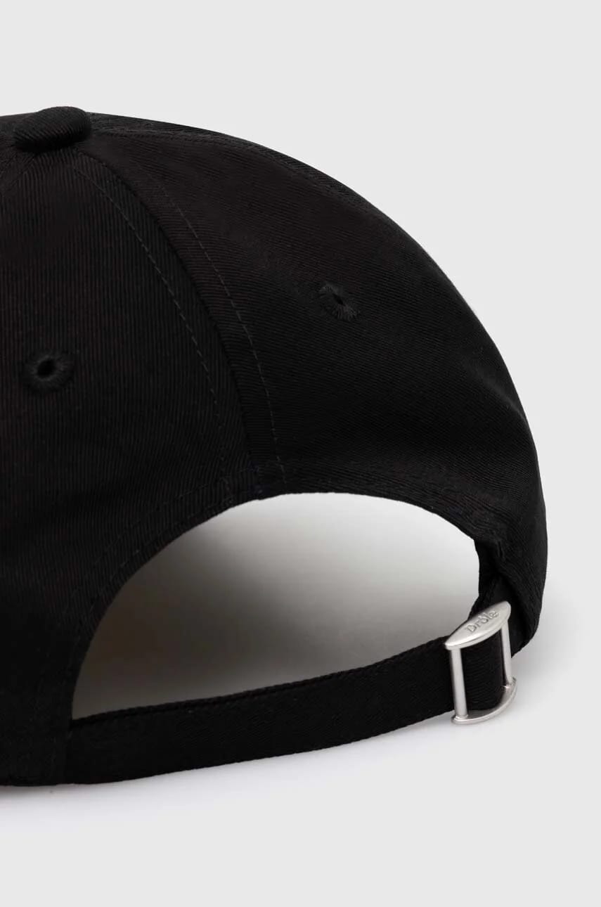 Хлопковая бейсболка La Casquette Slogan черная для мужчин - фото 3
