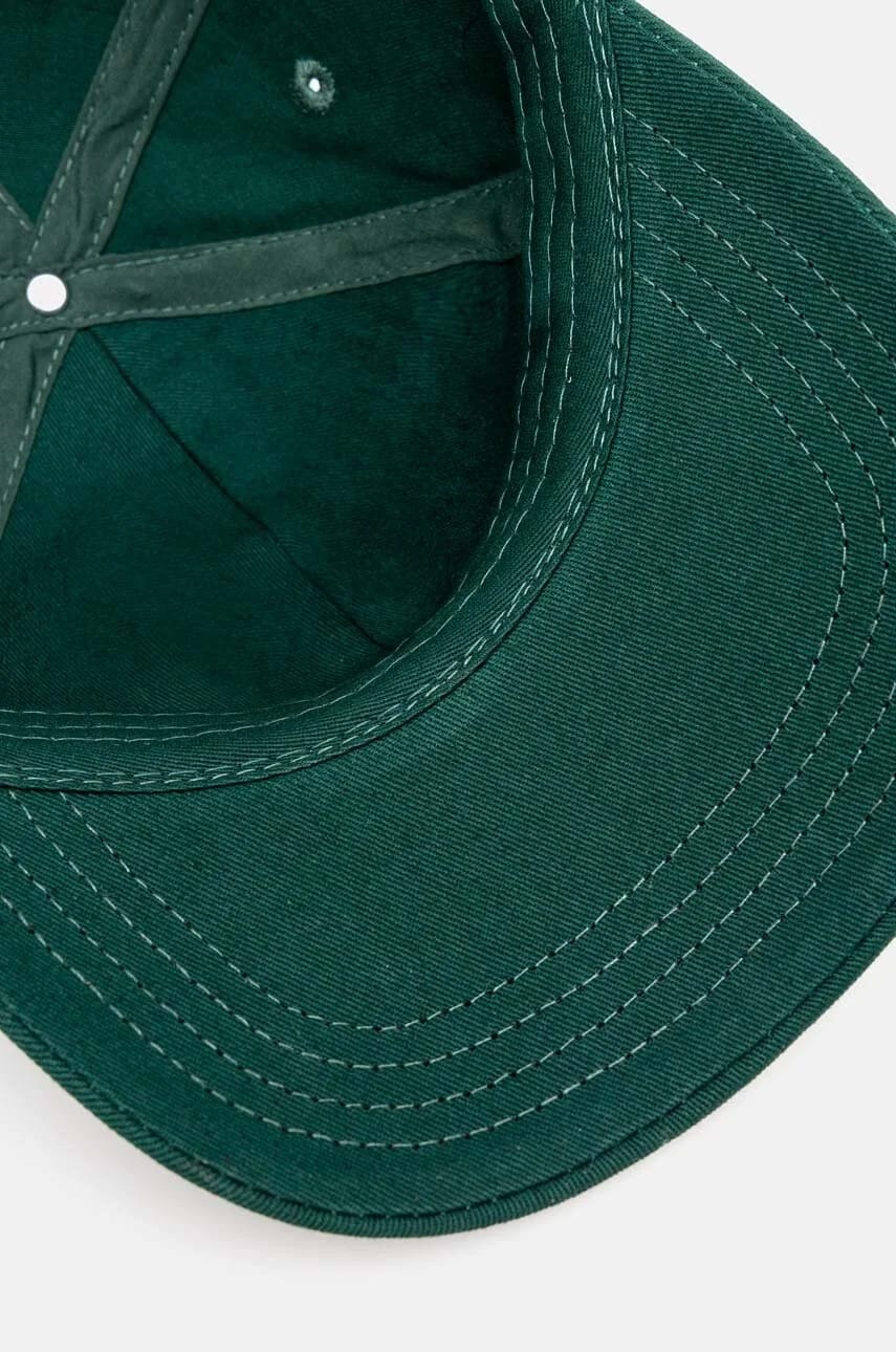 Хлопковая бейсболка La Casquette Slogan зеленая для мужчин - фото 4