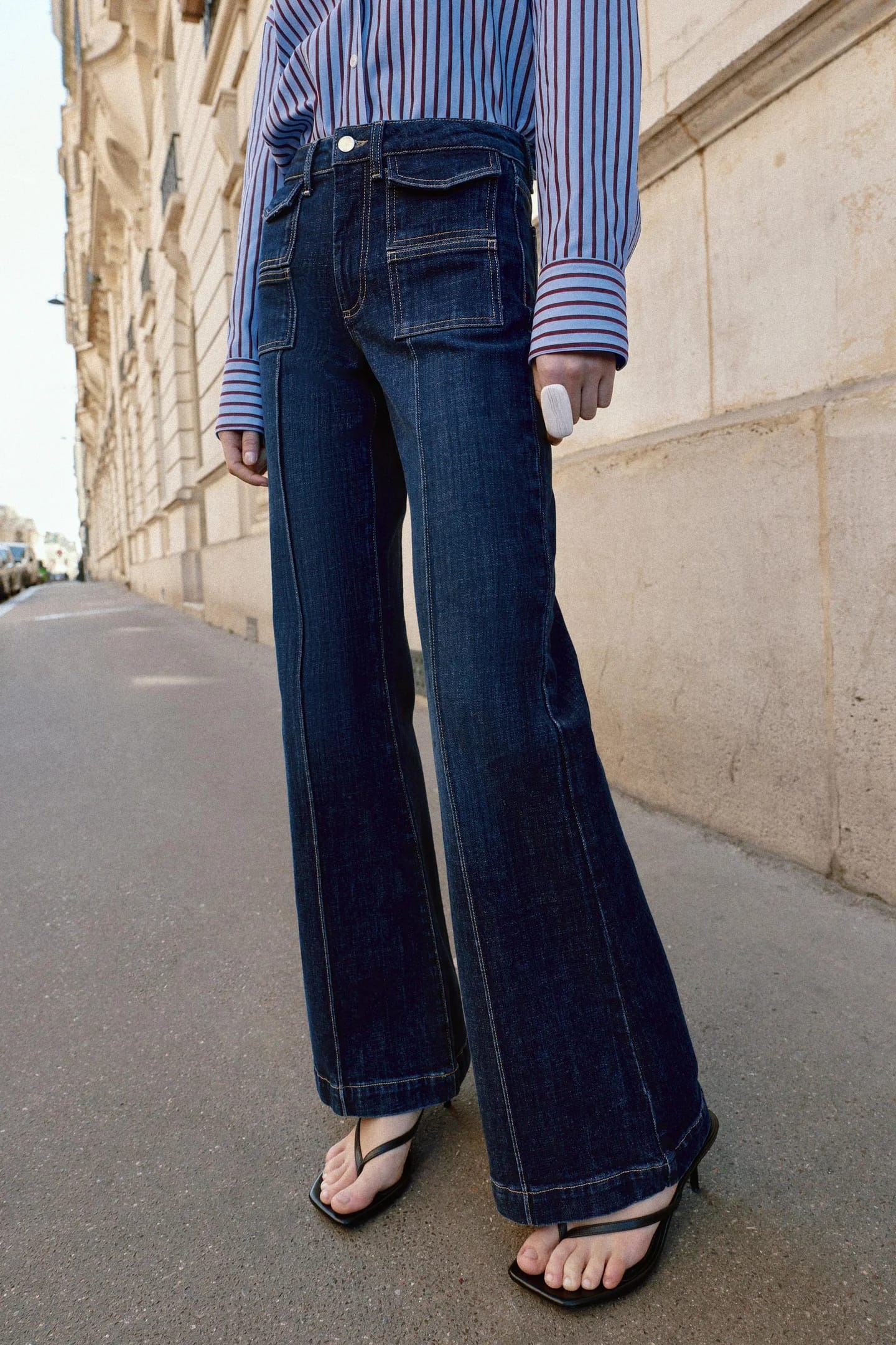 ДЖИНСЫ BOOTCUT Z1975 С ВЫСОКОЙ ПОСАДКОЙ И ОТСТРОЧКОЙ - фото 3