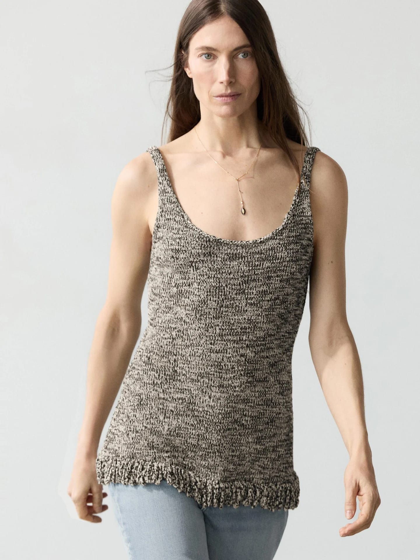 Вязаный топ с бахромой, Total Look - фото 7