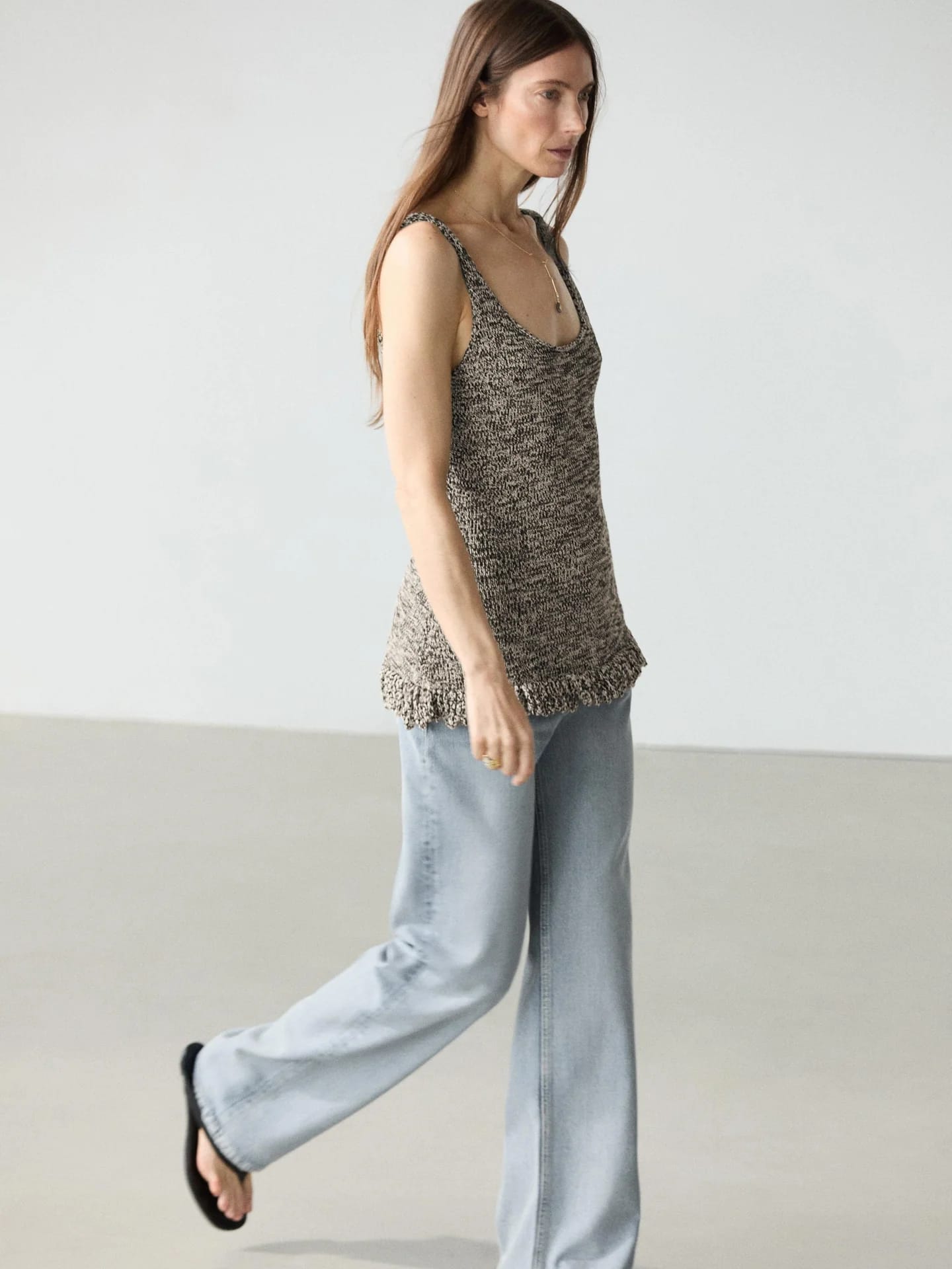 Вязаный топ с бахромой, Total Look - фото 8