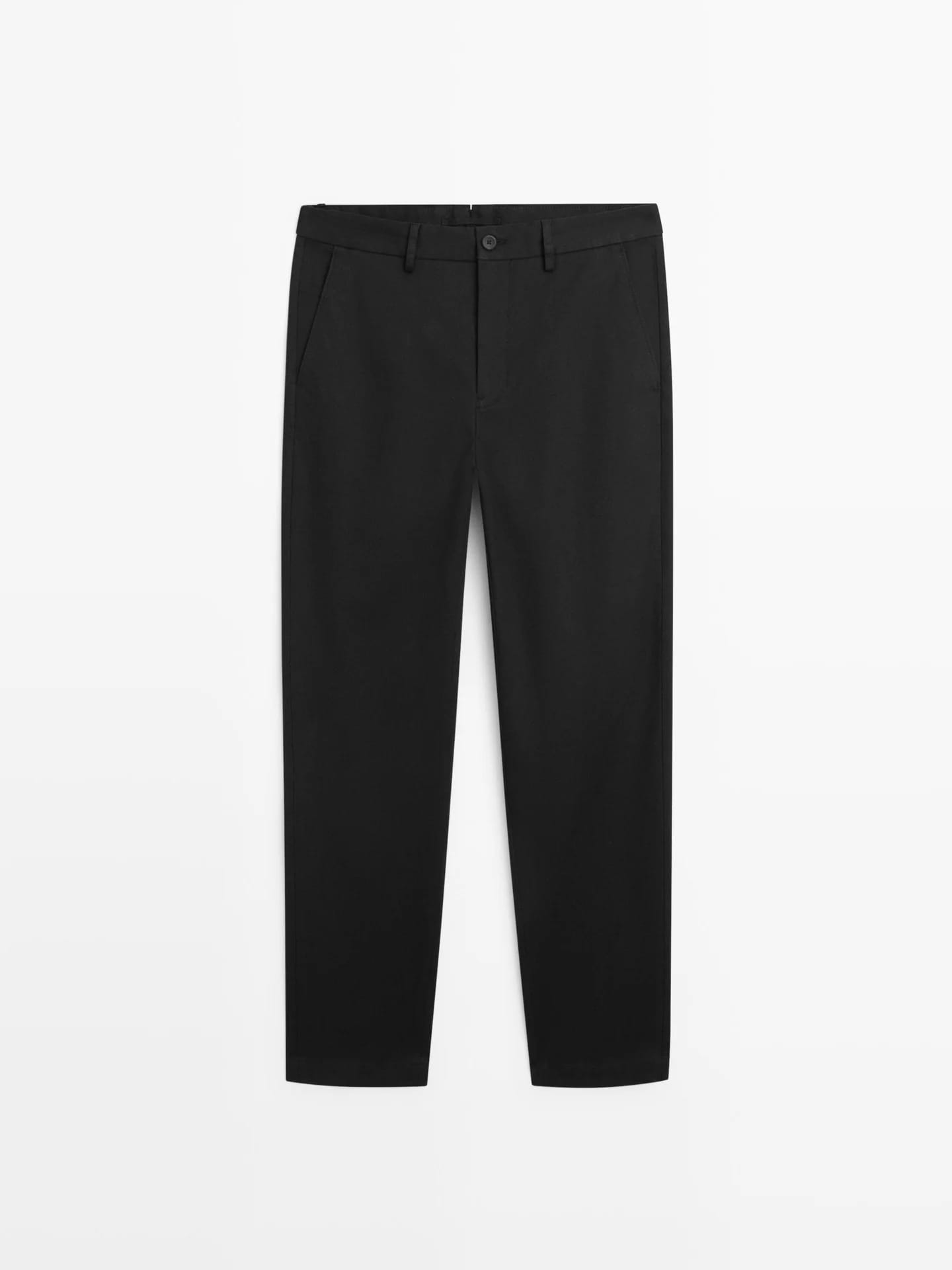Зауженные брюки из смесового хлопка - фото 3