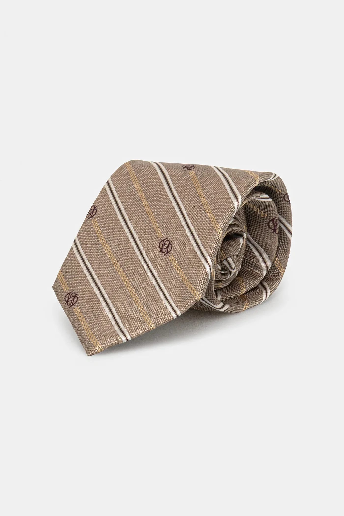 Шелковый галстук La Cravate Rayure Monogramme